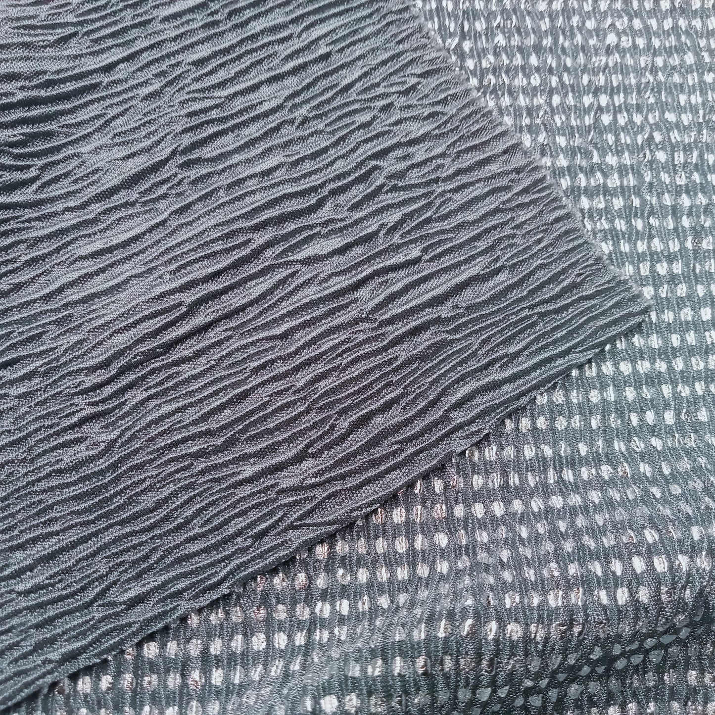 Shimmer - crush jersey silver/grey - sold by 1/2mtr
