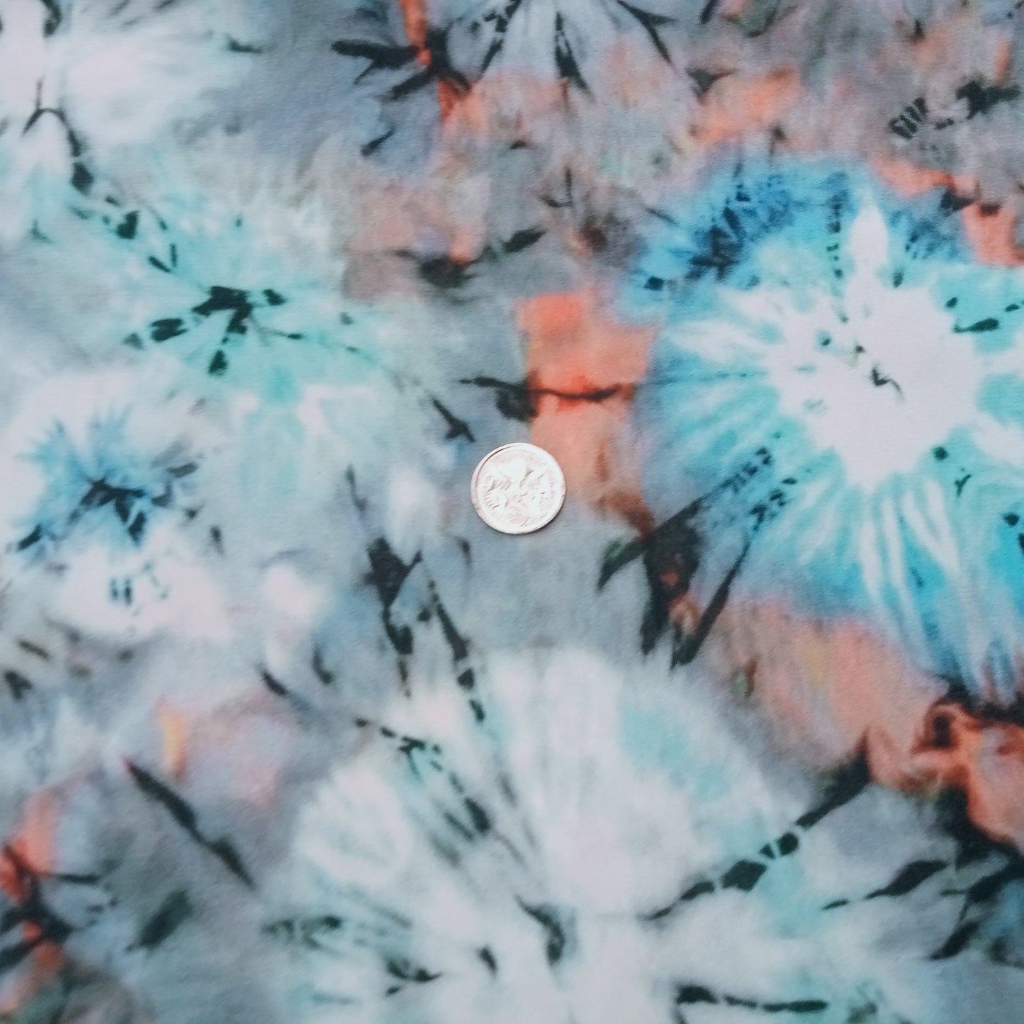 Lucy- tye dye printed crepe de chine - 1.25mtrs