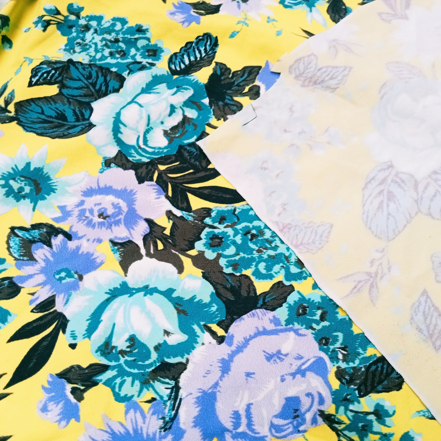 floral printed nylon spandex - 1.90mtrs