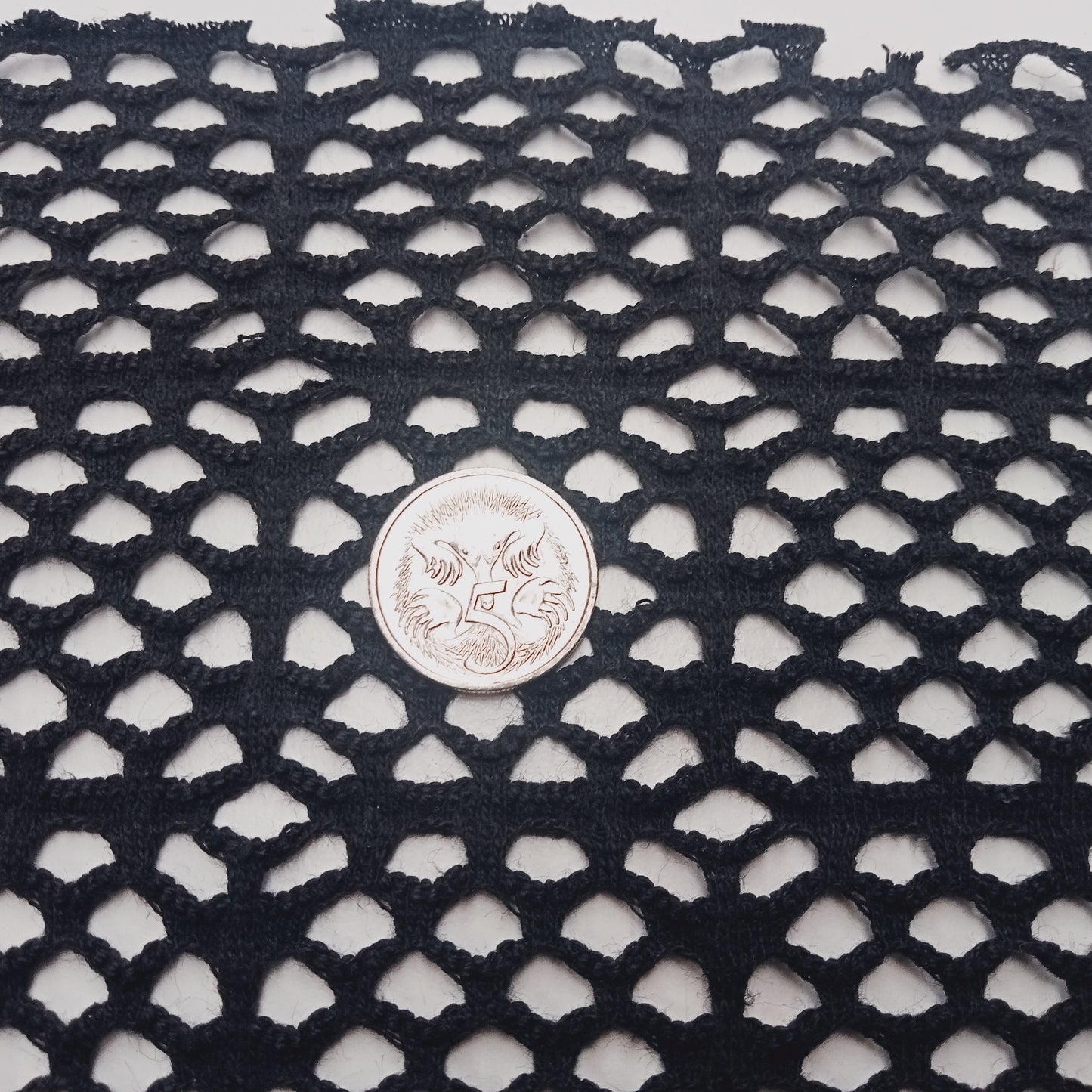 Mesh fabric black - sold by 1/2mtr