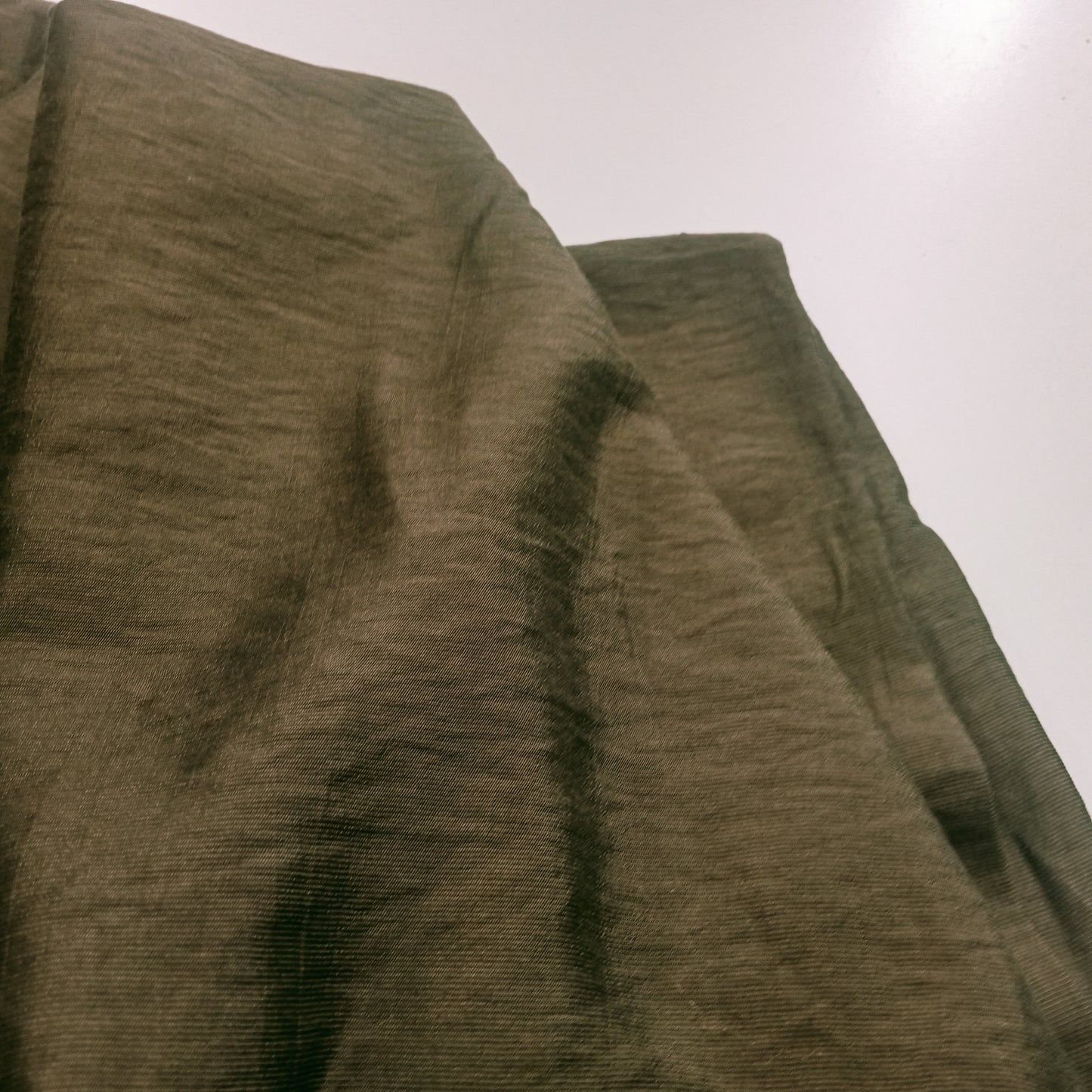 charlotte - crushed woven fabric dark khaki