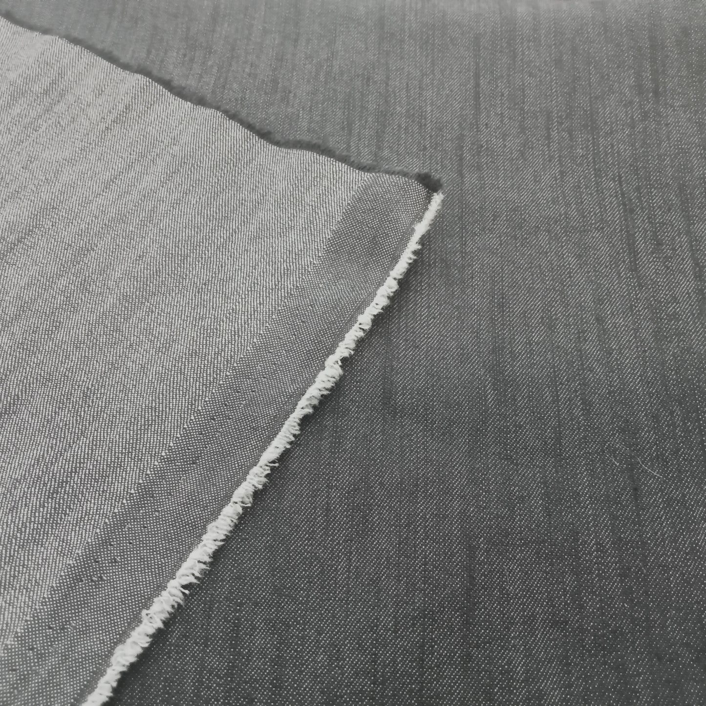 Smokey grey stretch denim fabric - sold by 1/2mtr