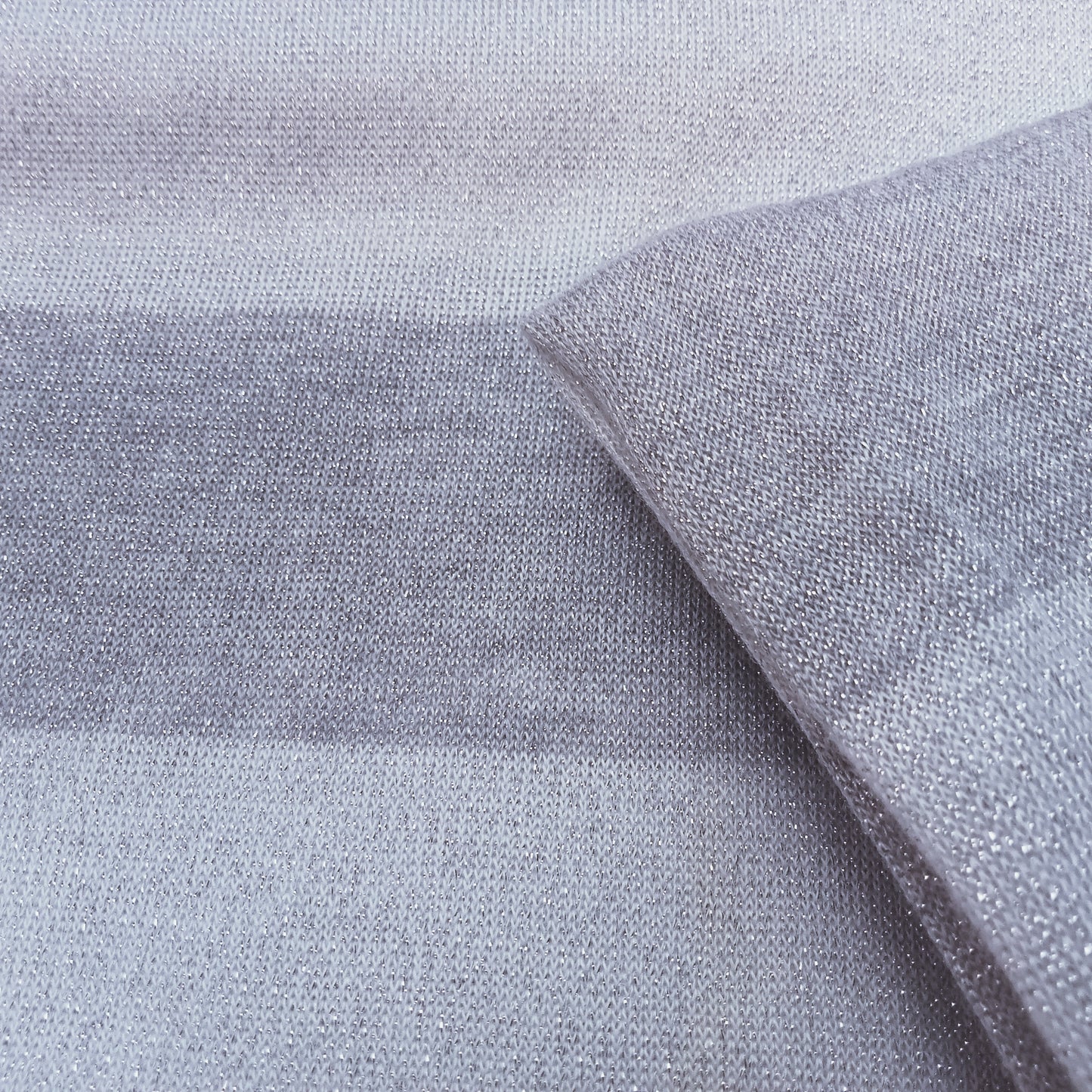 Constellation - silver/grey striped knit - sold by 1/2mtr