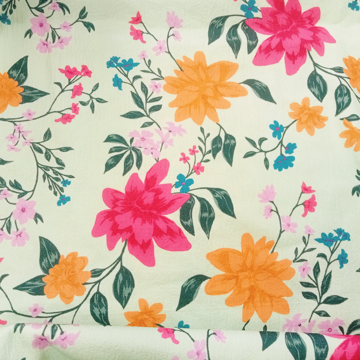 mytrle -floral printed woven fabric - sold by 1/2mtr
