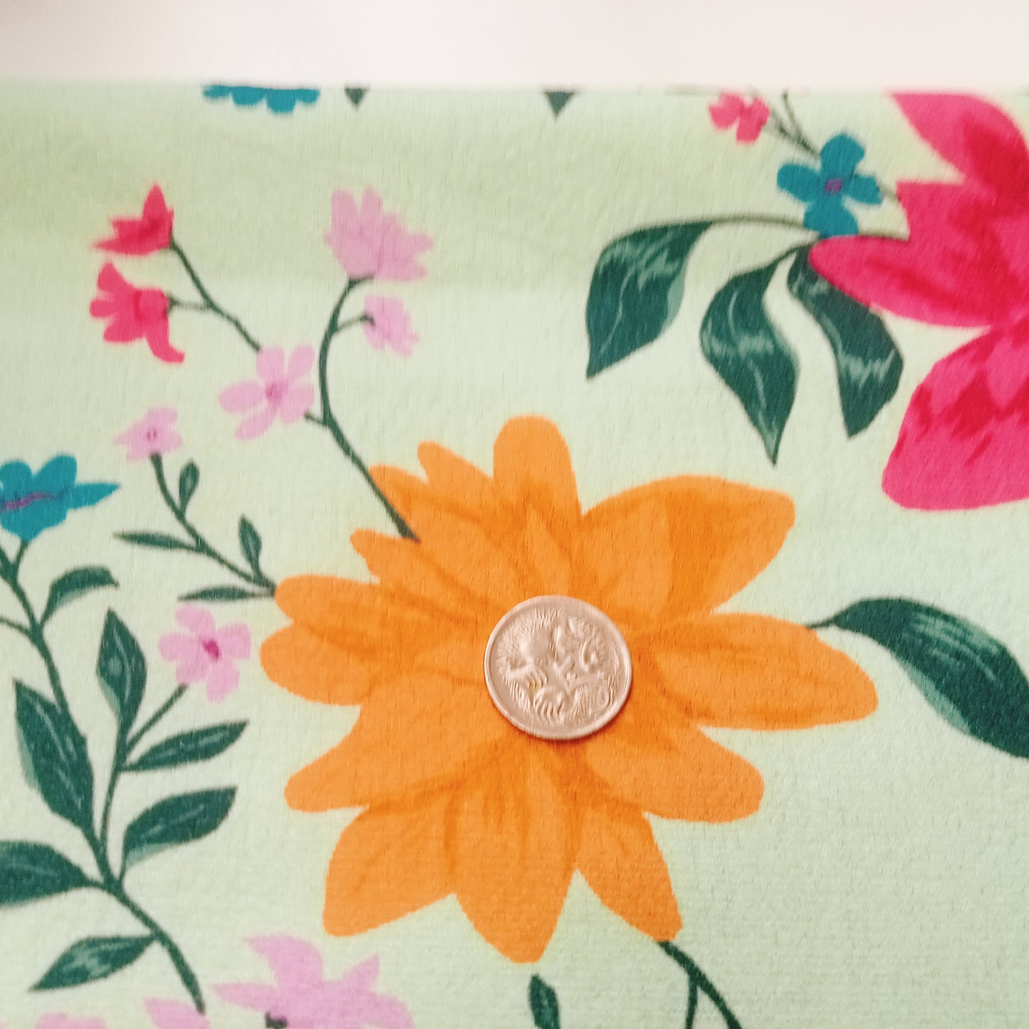 mytrle -floral printed woven fabric - sold by 1/2mtr