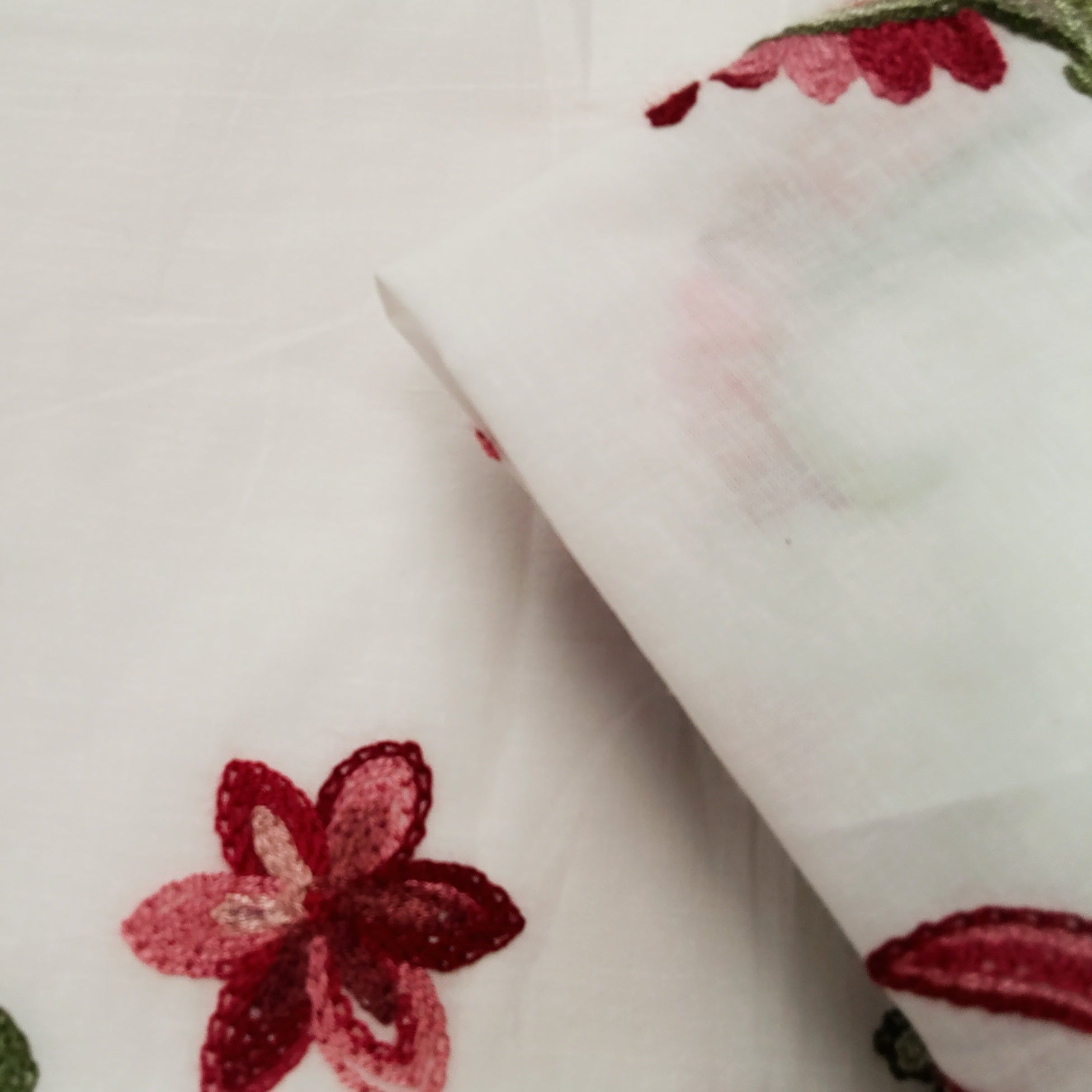 Eloise - boarder embroidered cotton fabric -sold by 1/2mtr – Janies Fabrics