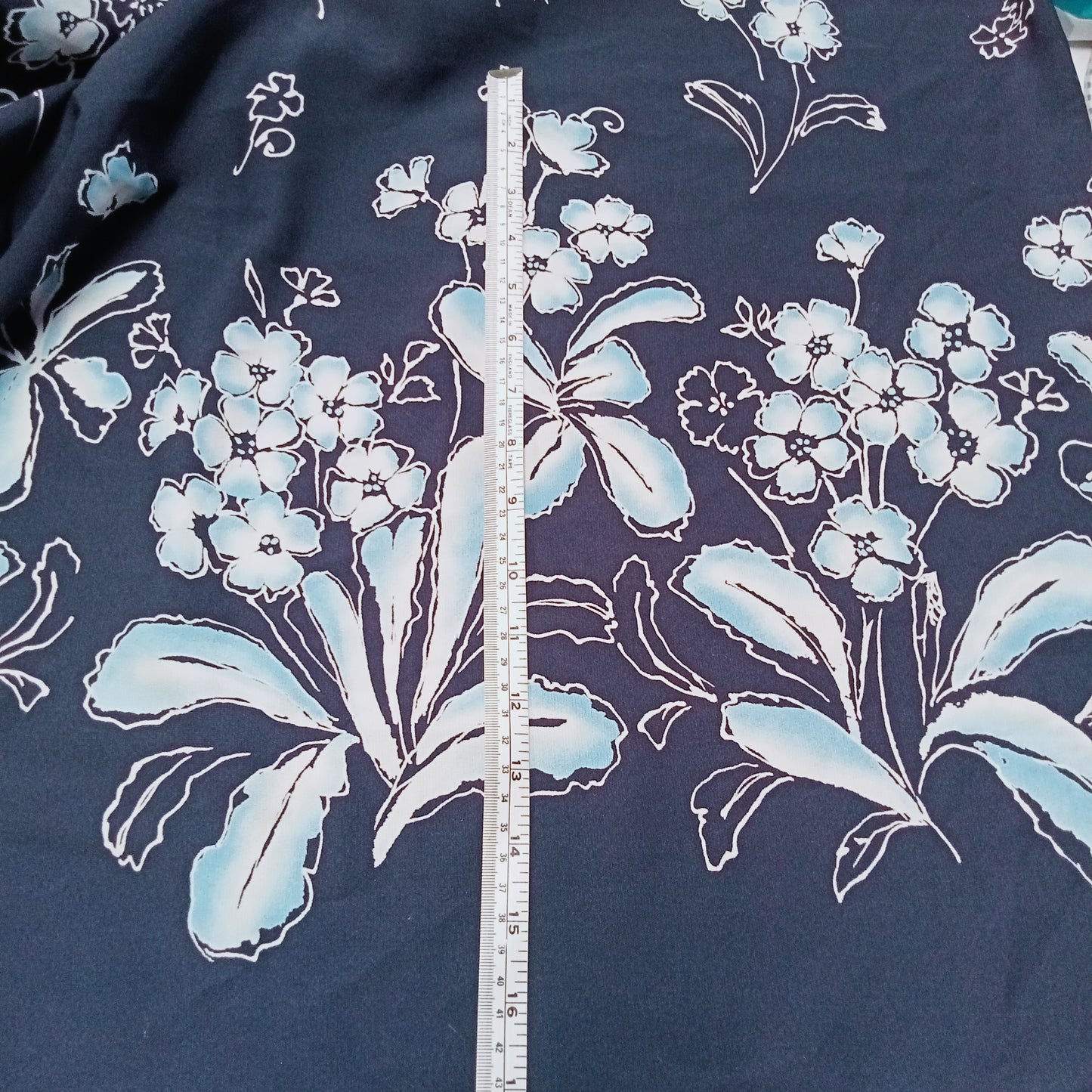 Large Floral printed crepe fabric - 2.00mtrs