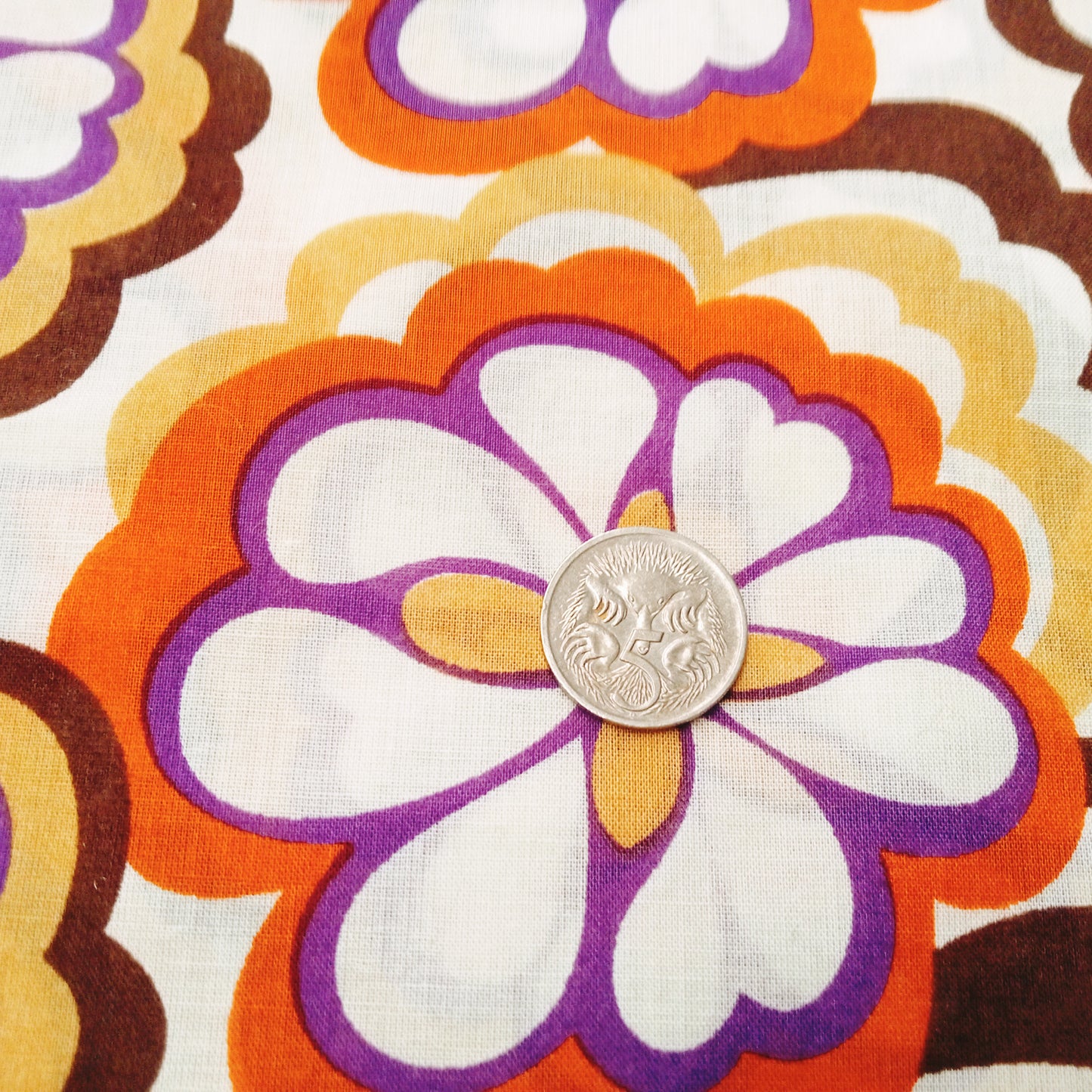 Flower power - printed cotton voile - sold by 1/2mtr
