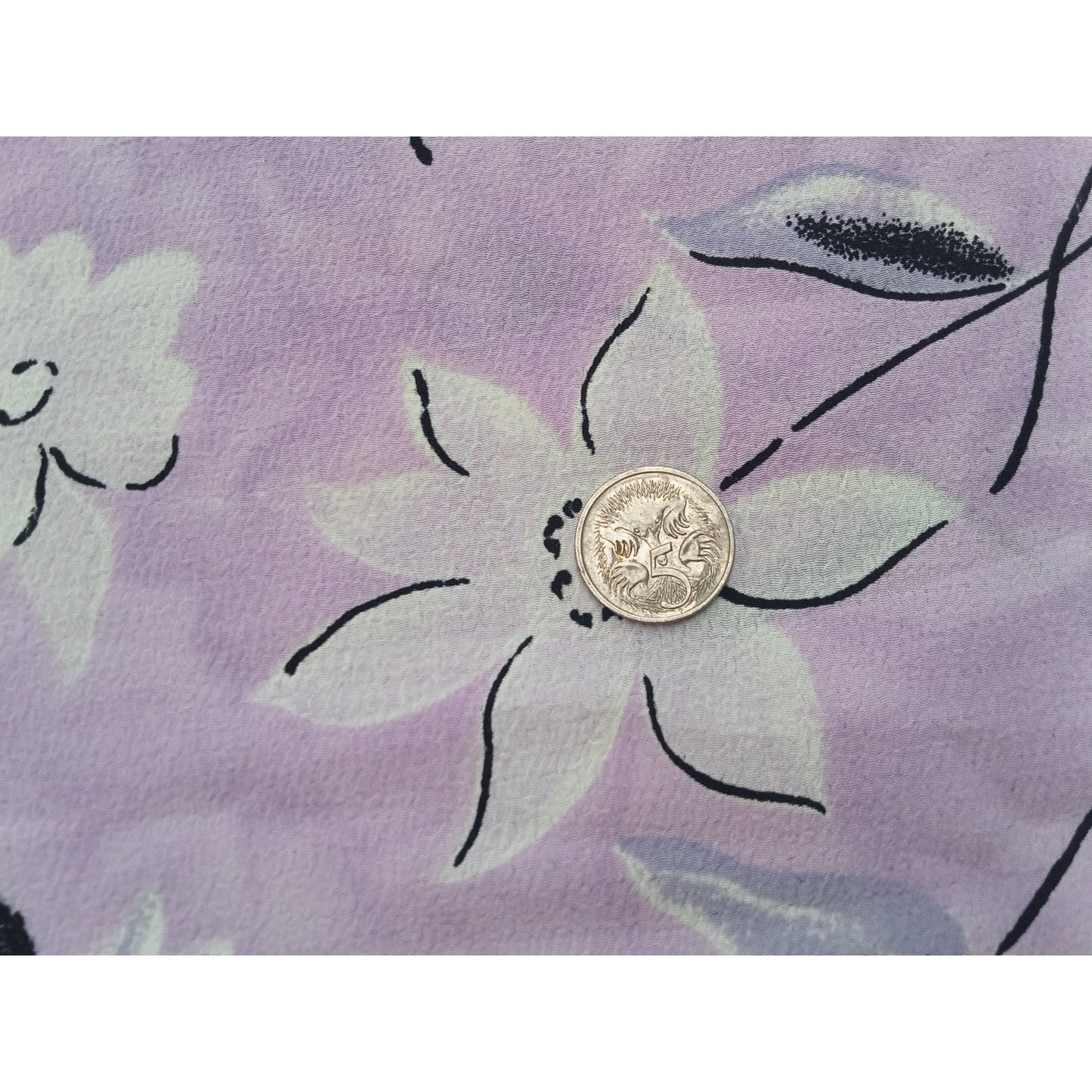 Floral crepe woven fabric - 2.65mtrs