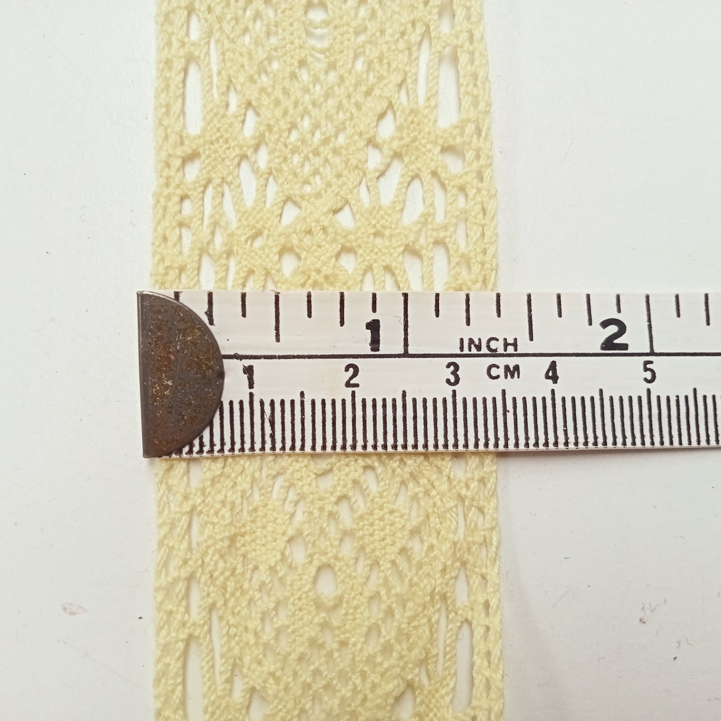 cotton lace trim lemon - sold by 1/2mtr