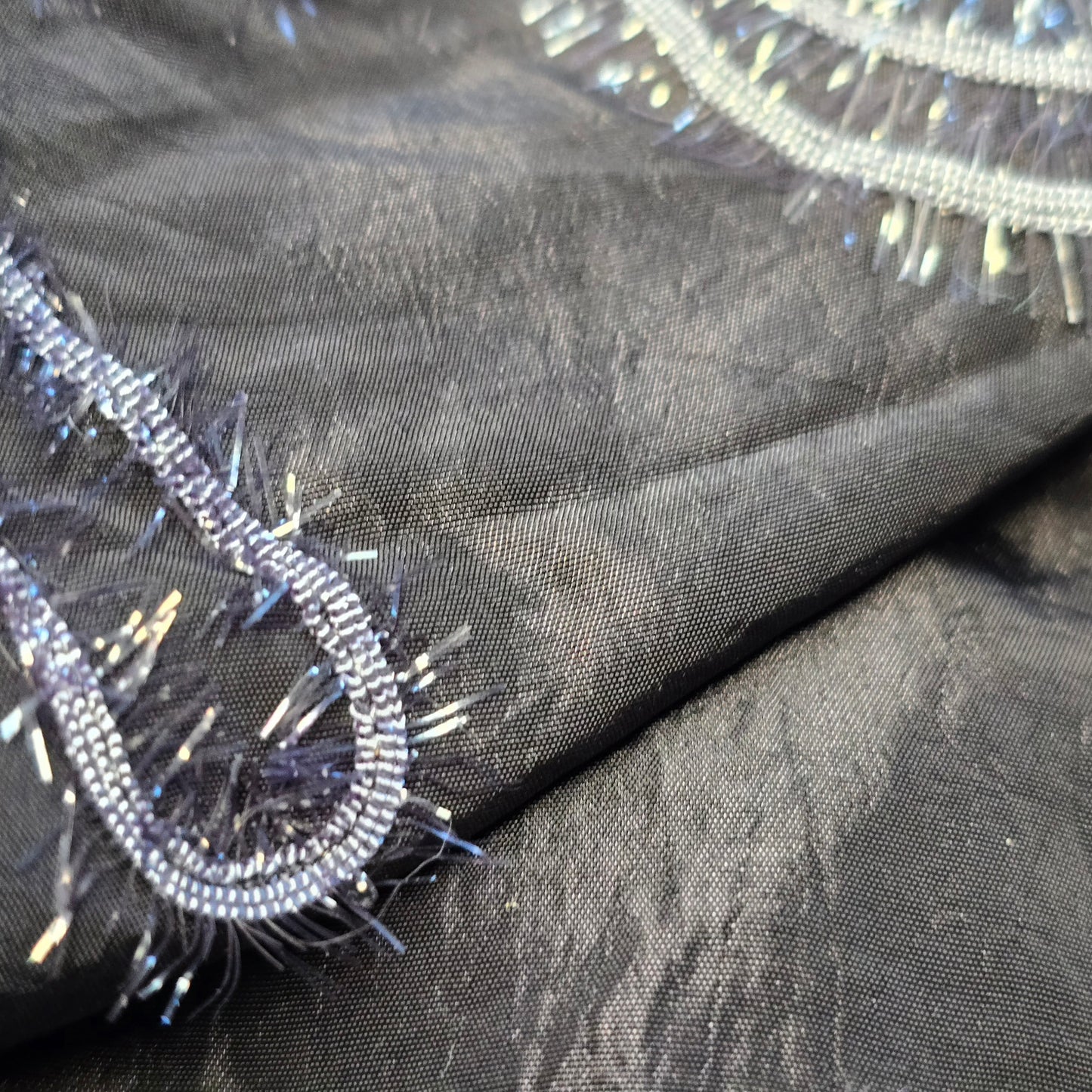 2.40mtrs black taffetta
