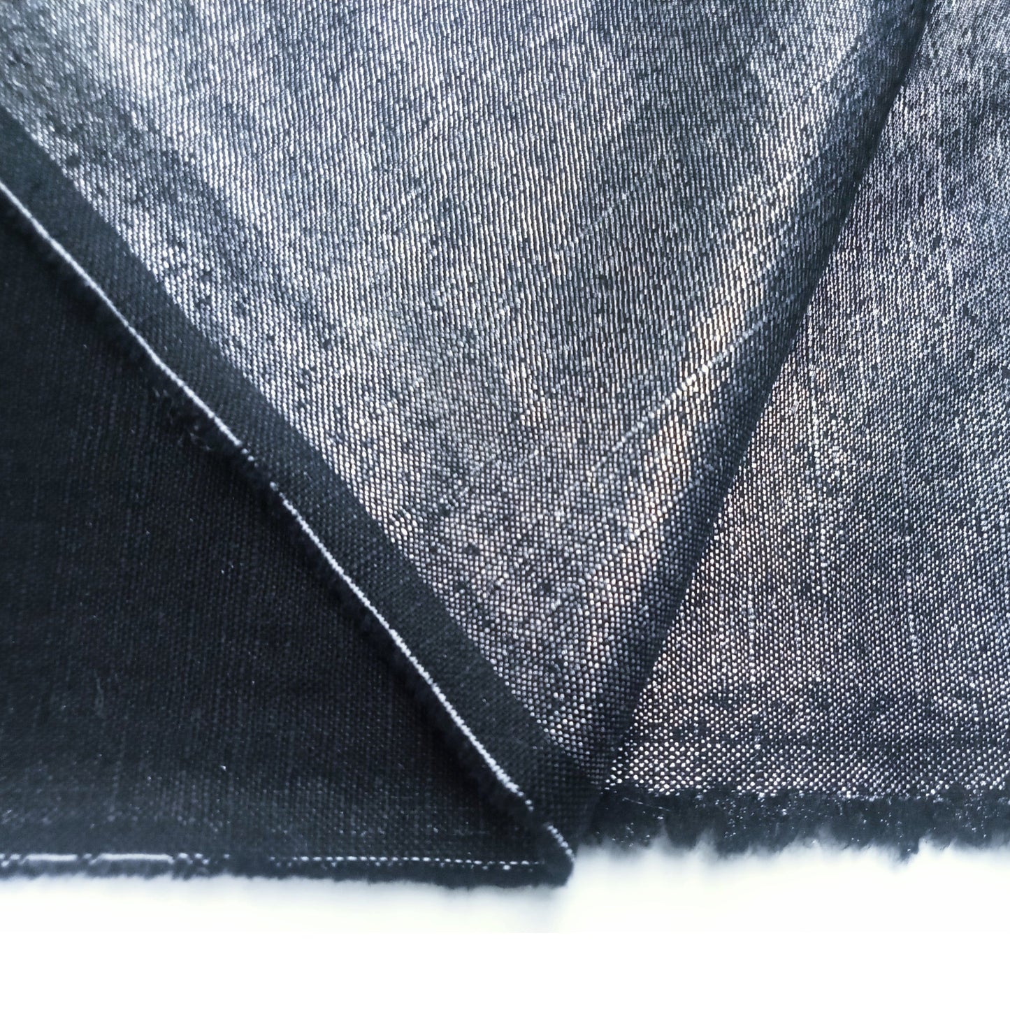 Indi black - woven shimmer cotton /linen fabric -sold by 1/2mtr