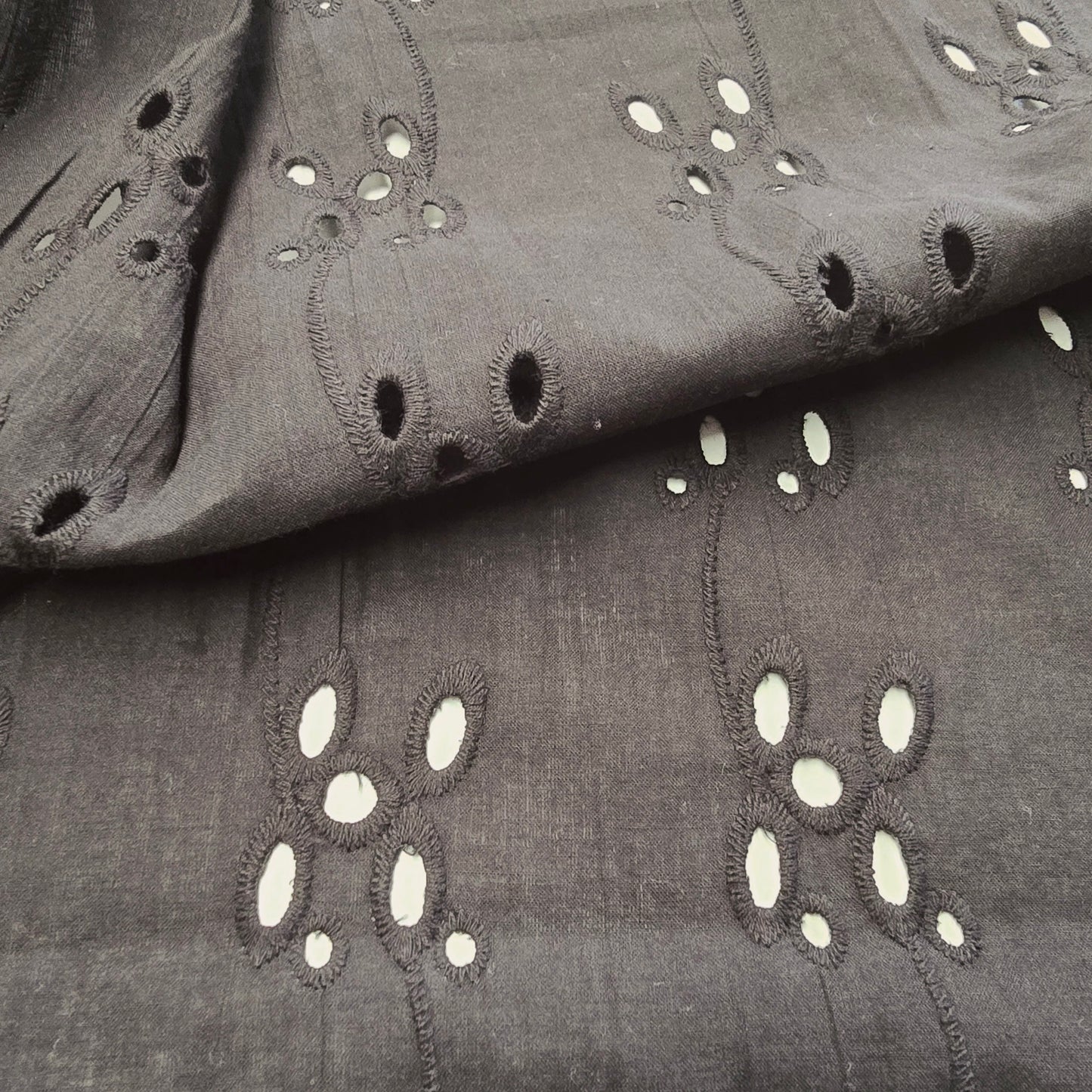 Black brodiery anglaise - sold by 1/2mtr