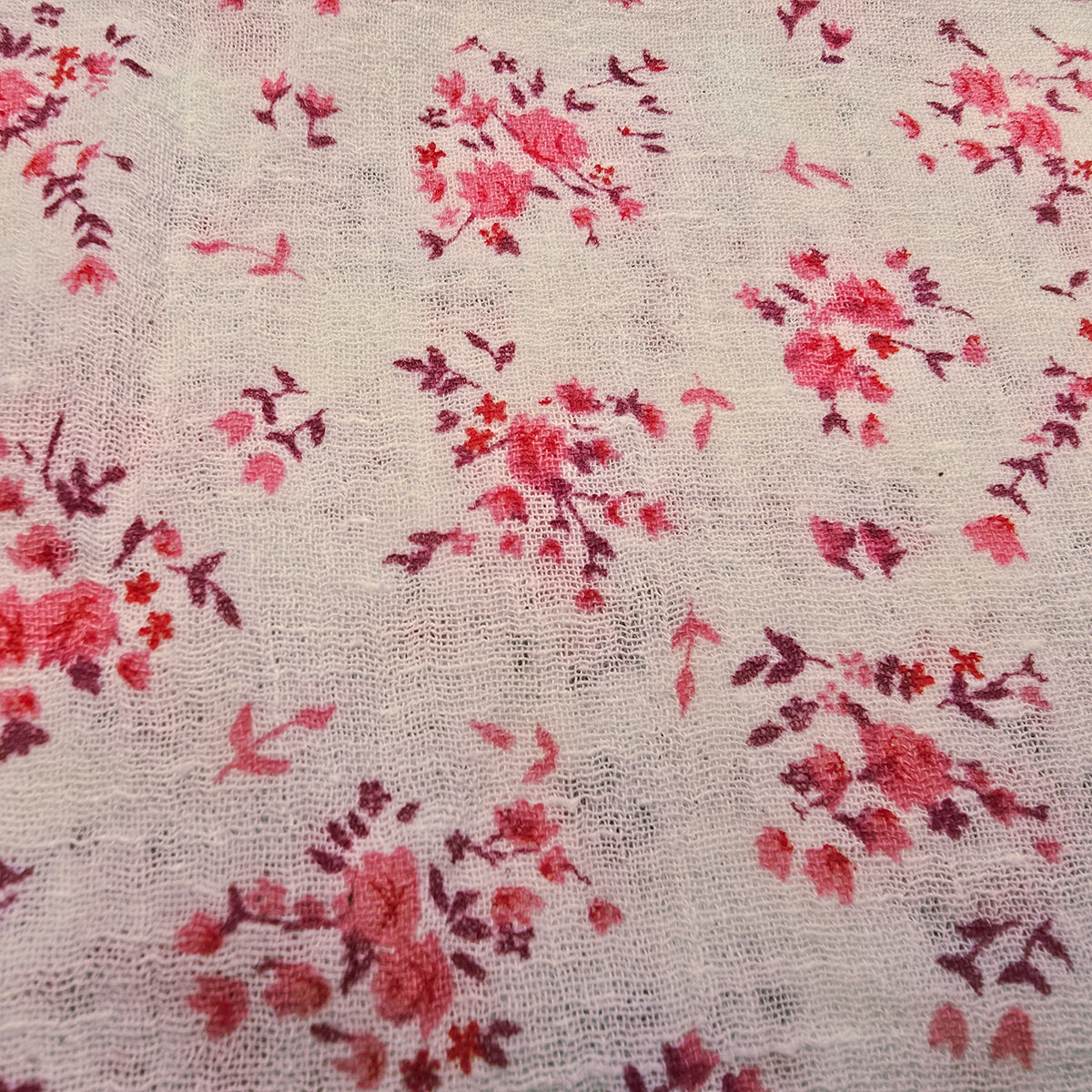 Floral printed cotton gauze -1.50mtrs
