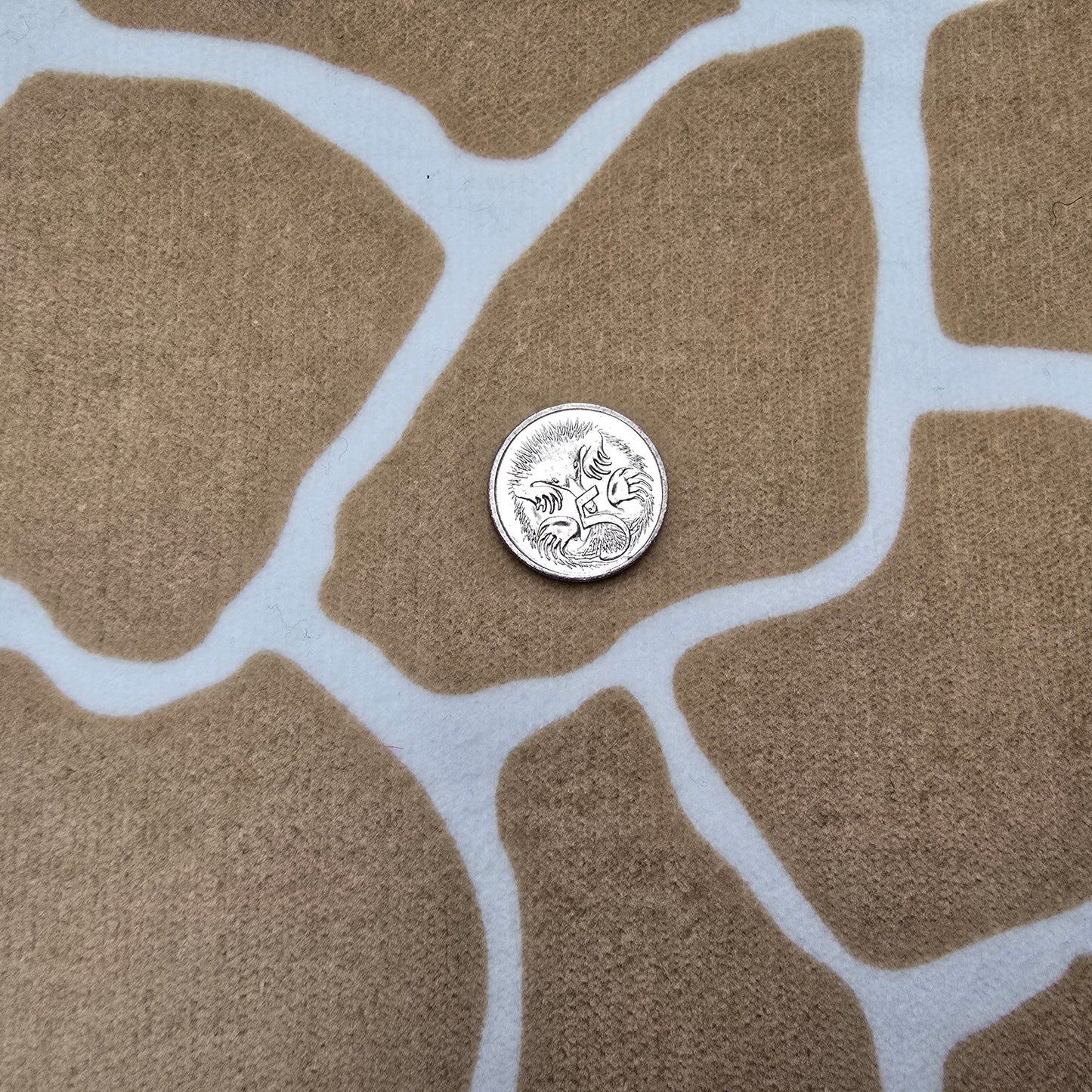 giraffe inspired printed stretch corduroy- sold by 1/2mtr