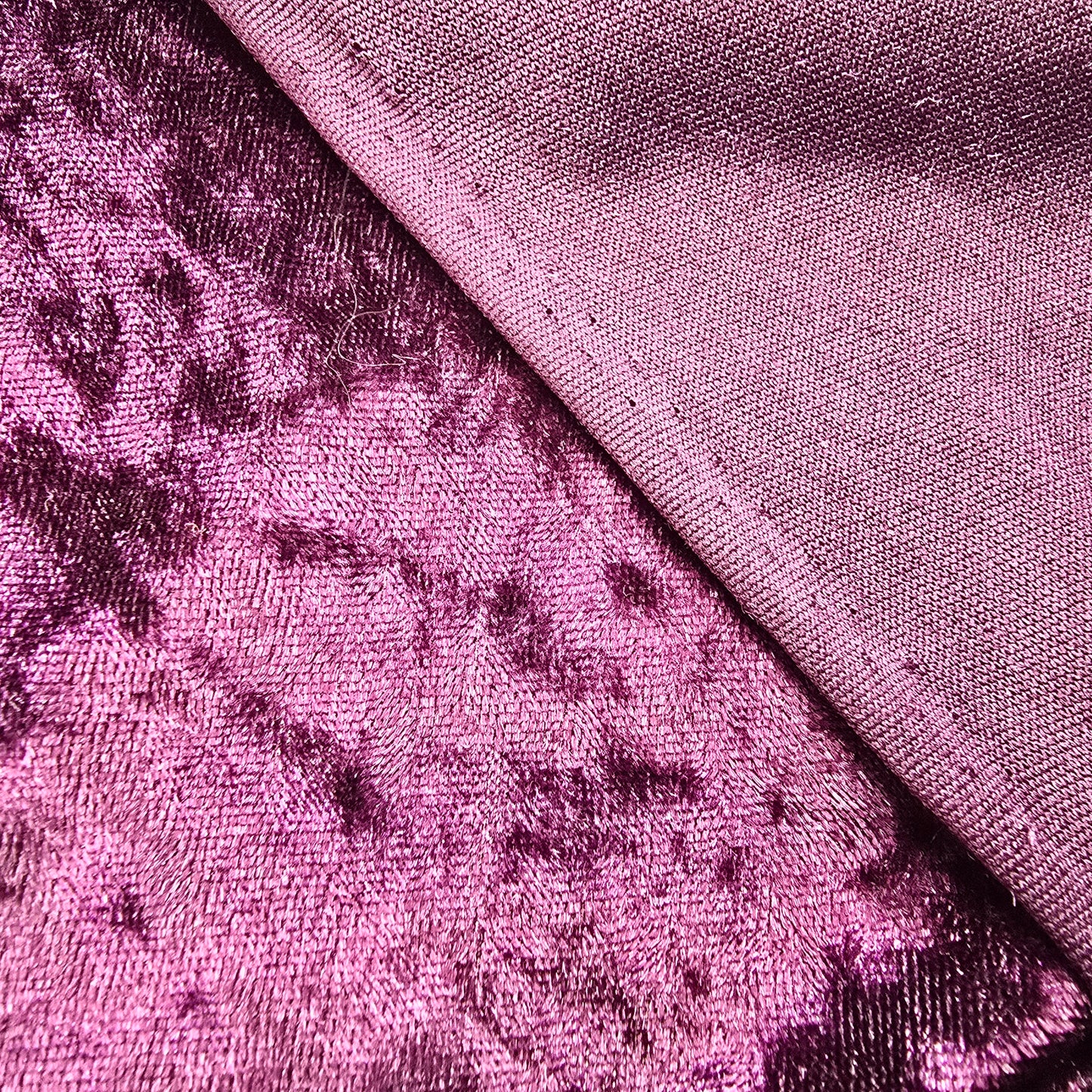 Plum panne velvet - 1.20mtrs