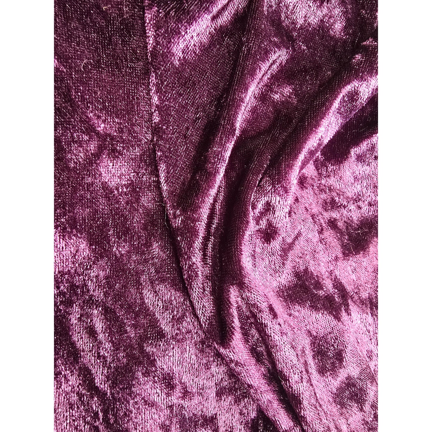 Plum panne velvet - 1.20mtrs