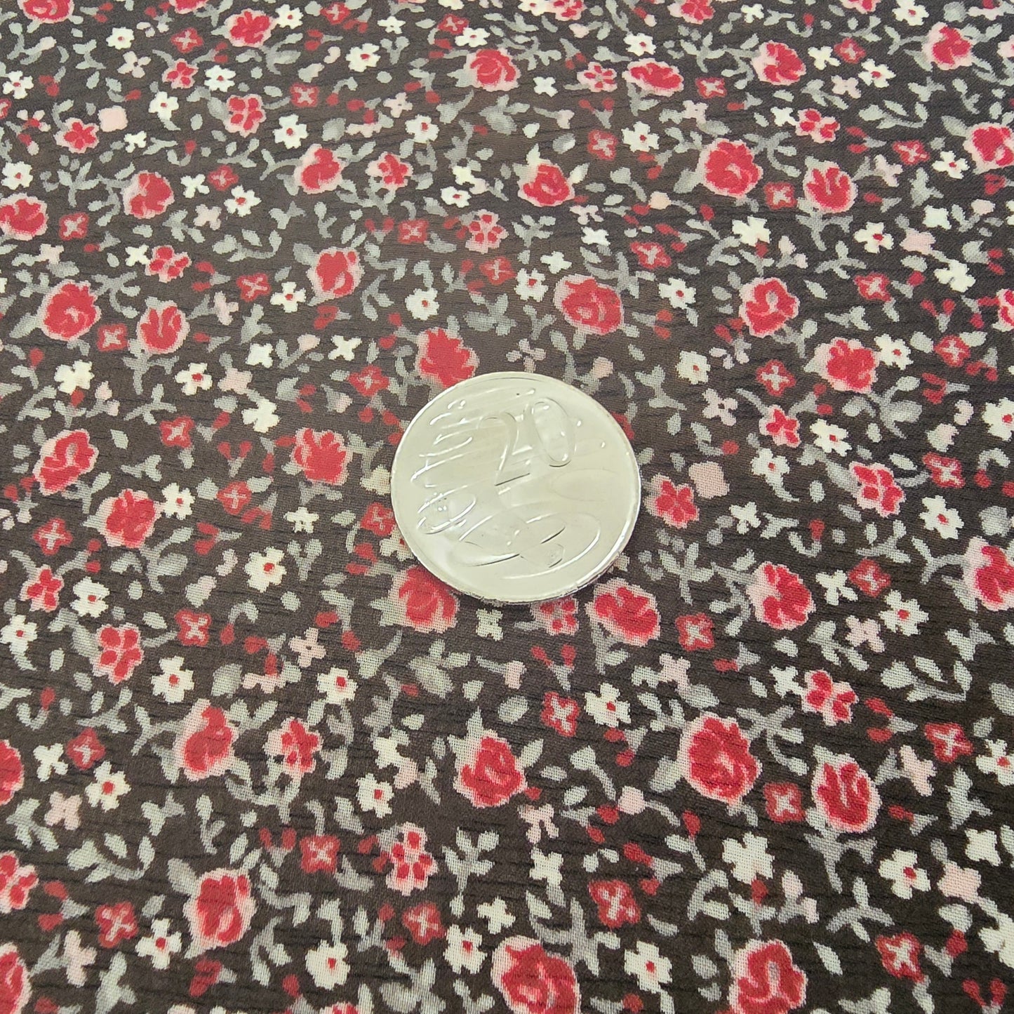 Floral printed chiffon sold by 1/2mtr