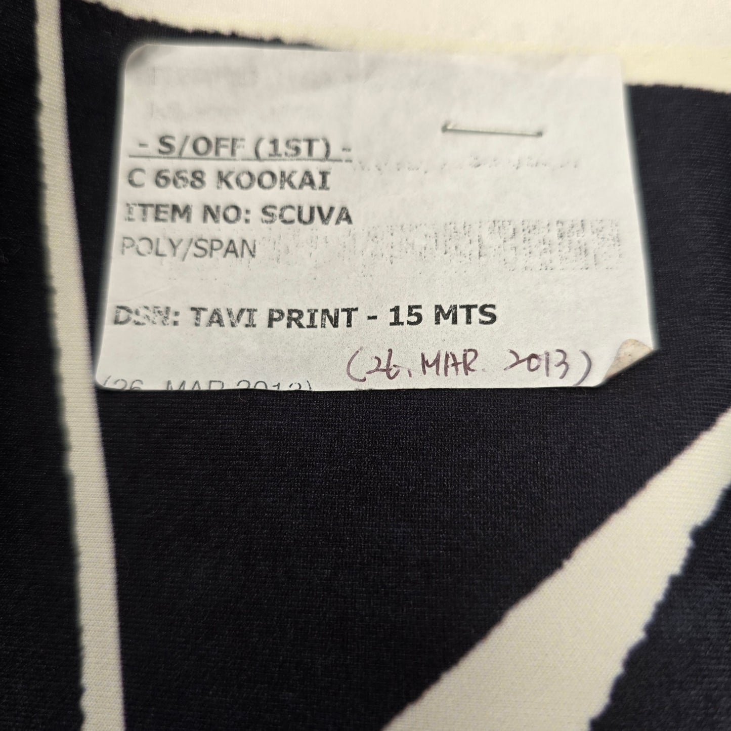 Crack tile ponte fabric - 1.50mtrs