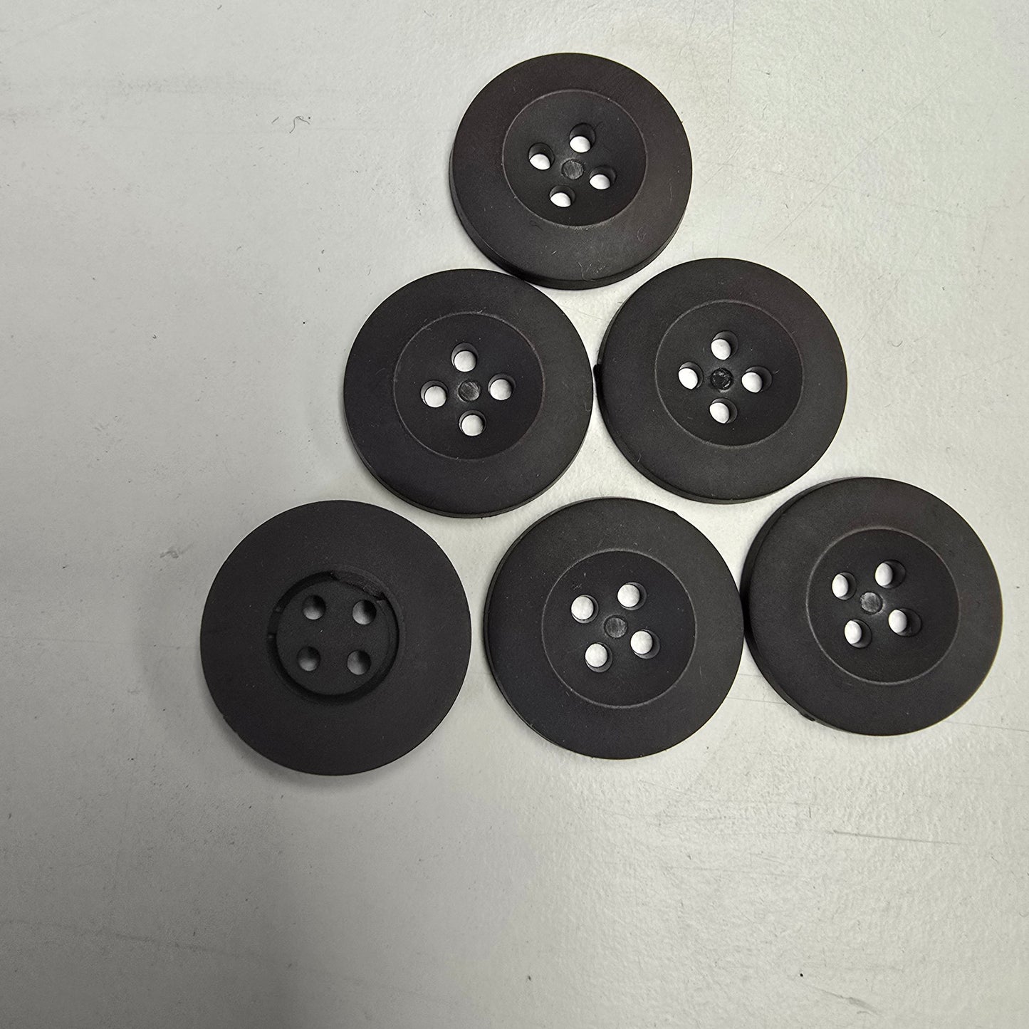2cm wide Buttons charcoal - 5