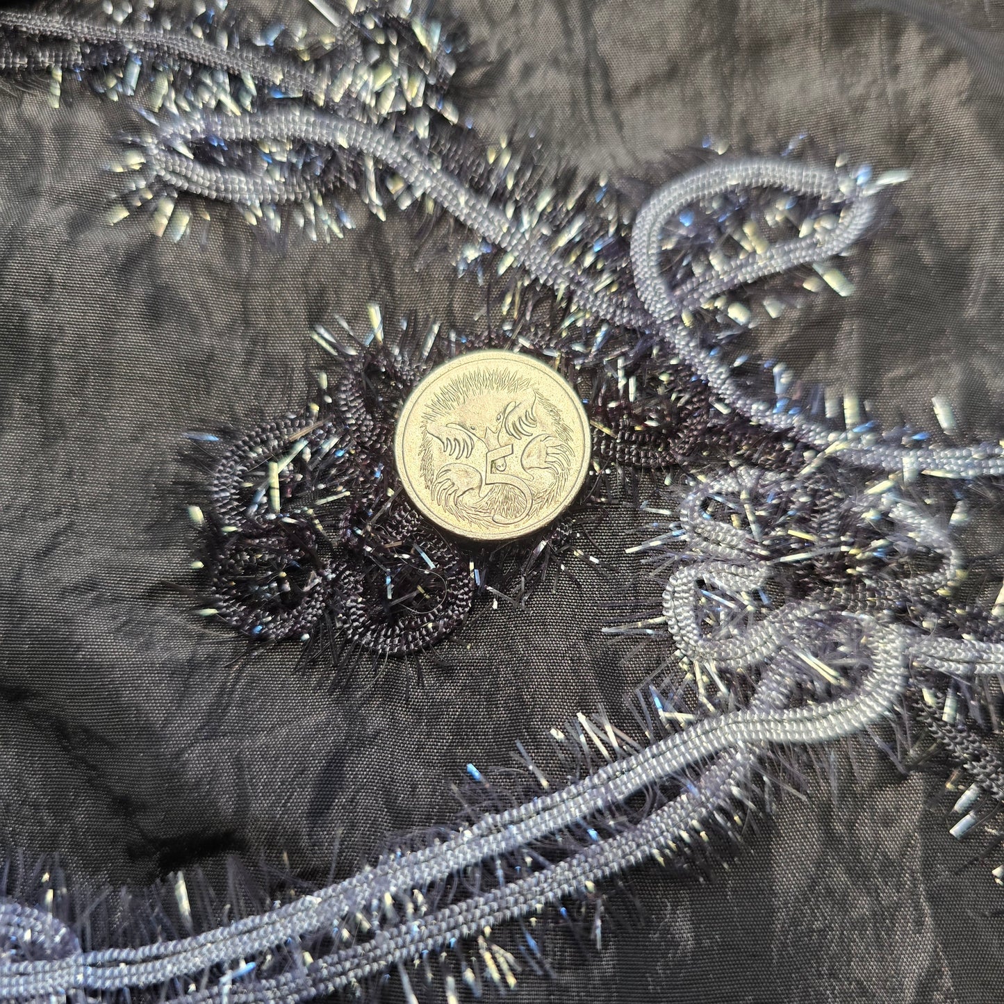 2.40mtrs black taffetta