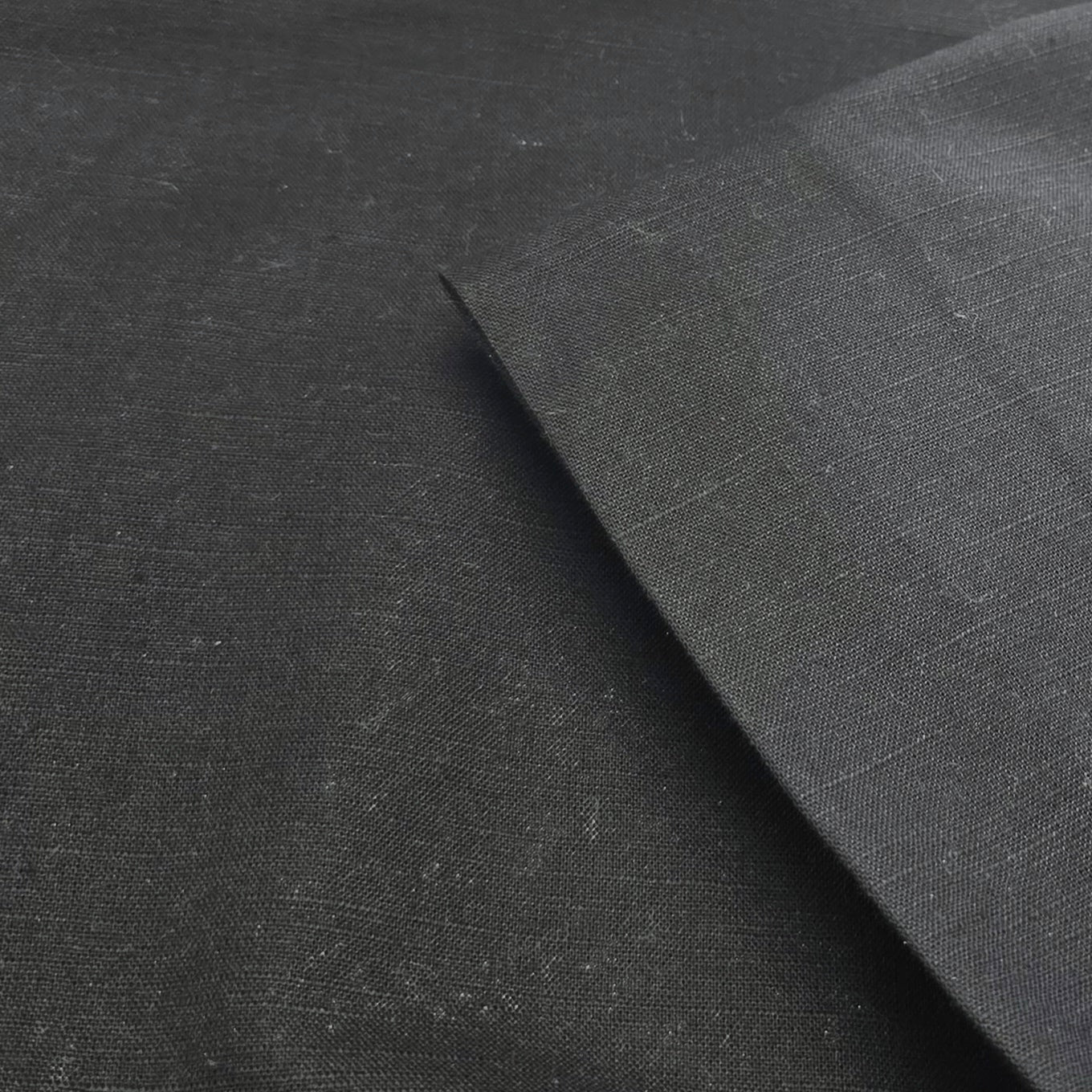 Indi black - woven shimmer cotton /linen fabric -sold by 1/2mtr