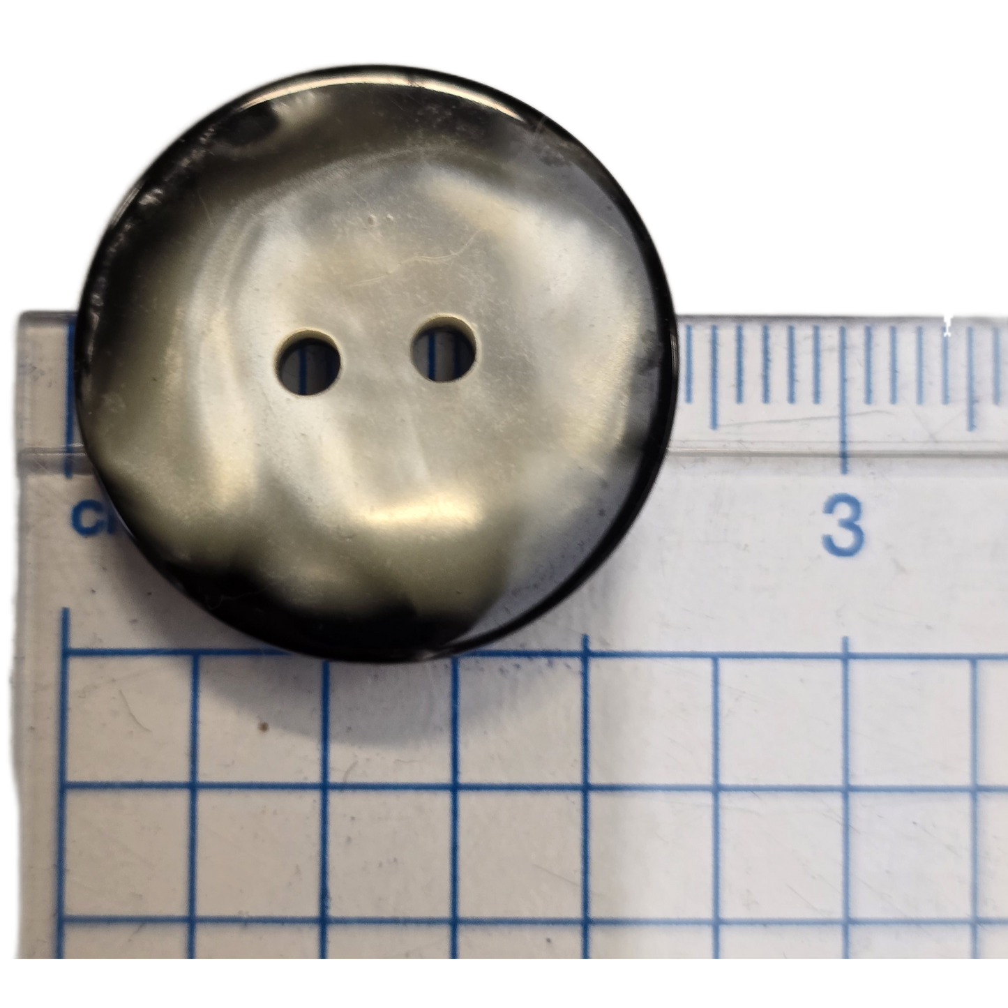 Black/pearl 2.5cm button - 6