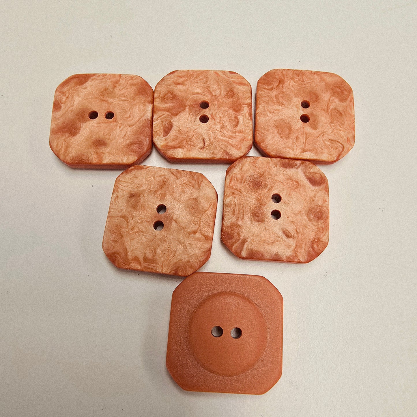 Marble effect burnt orange buttons - 6