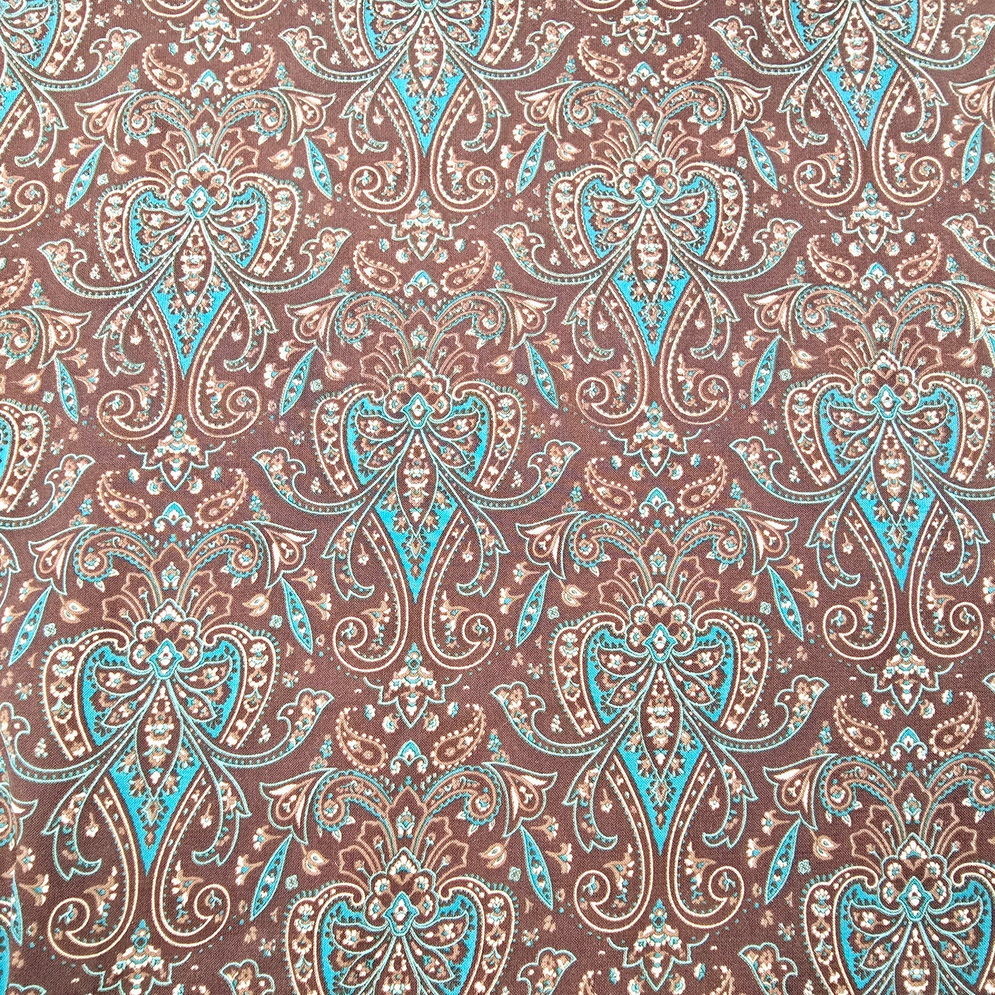 paisley printed faille fabric - sold by 1.40mtrs
