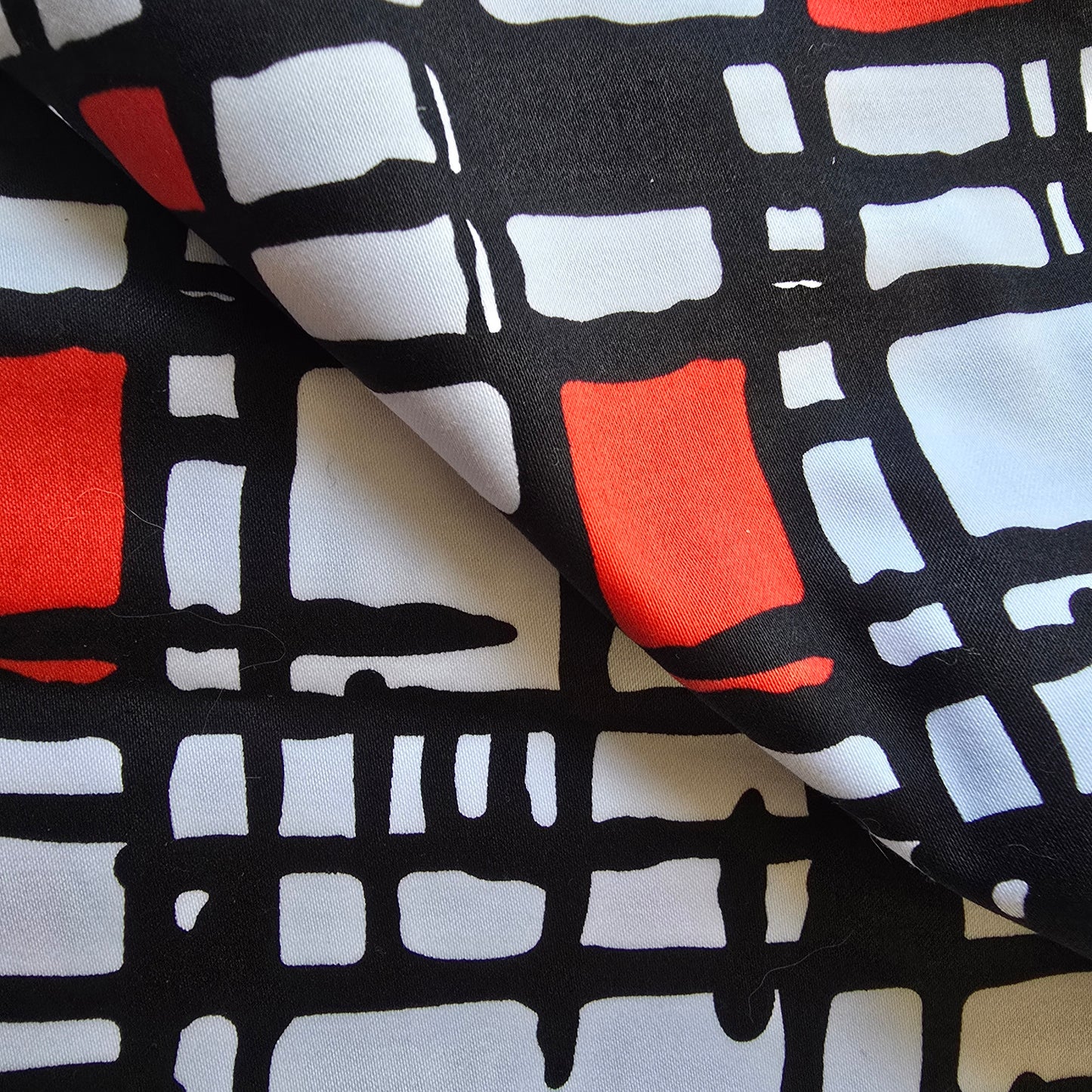 Window pane woven sateen fabric - 1.50mtrs