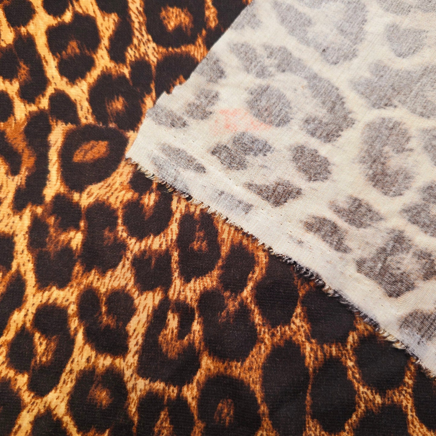Leopard printed jersey - sold by 1/2mtr
