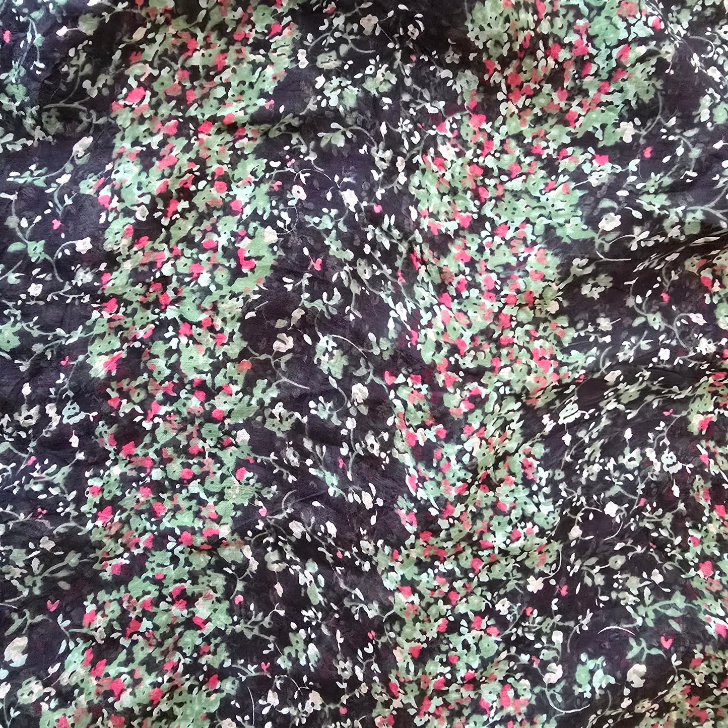 Floral printed silk chiffon - sold by 1/2mtr