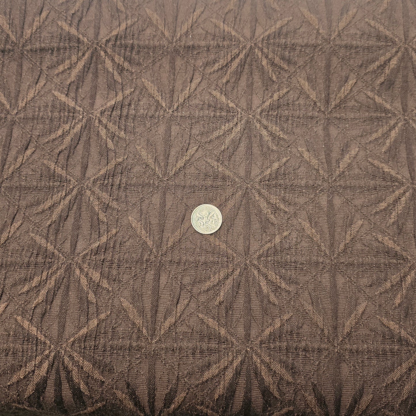 Choclate Cloque woven fabric -sold by 1/2mtr