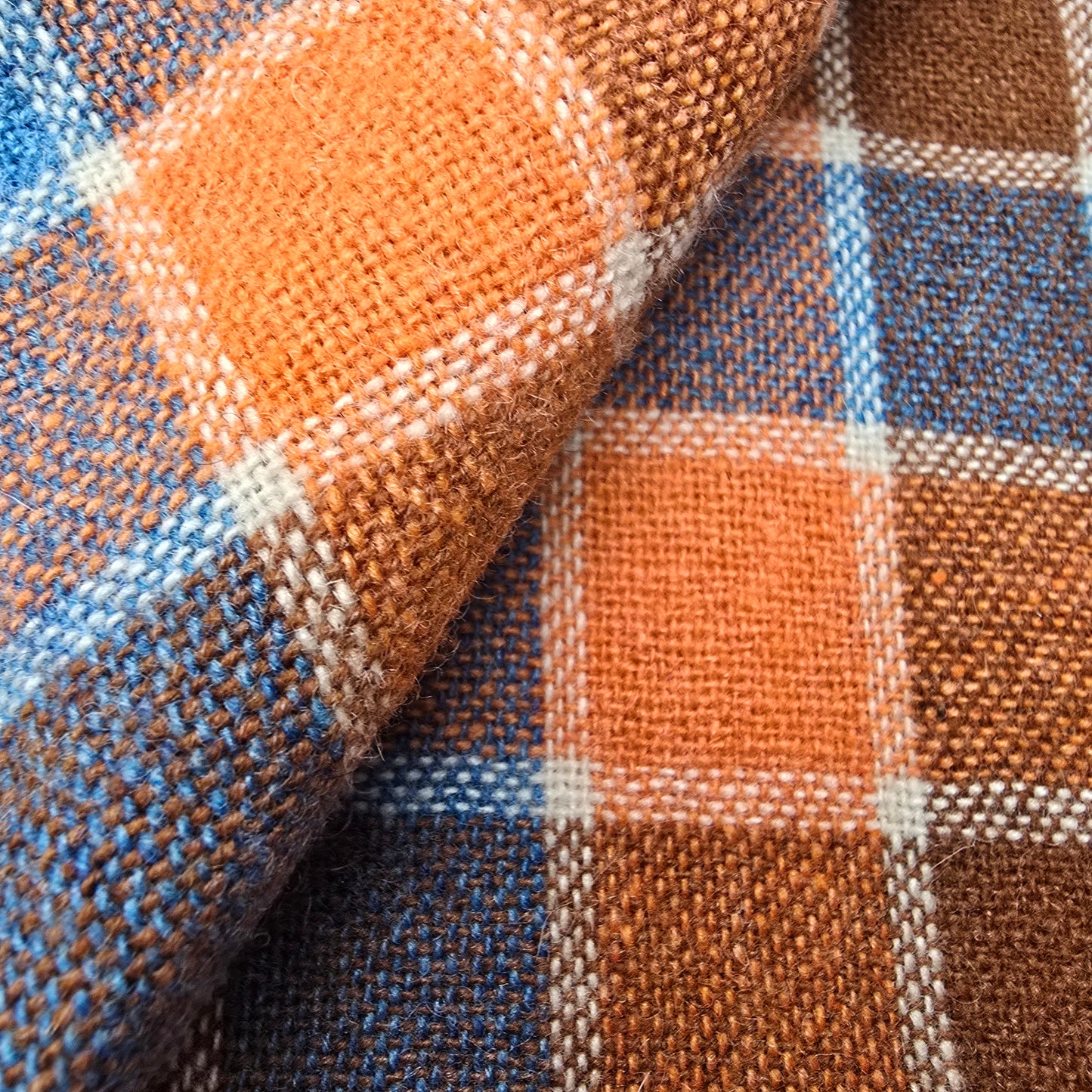 Wool check fabric -1mtr