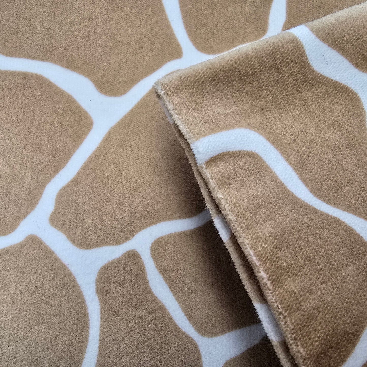 giraffe inspired printed stretch corduroy- sold by 1/2mtr