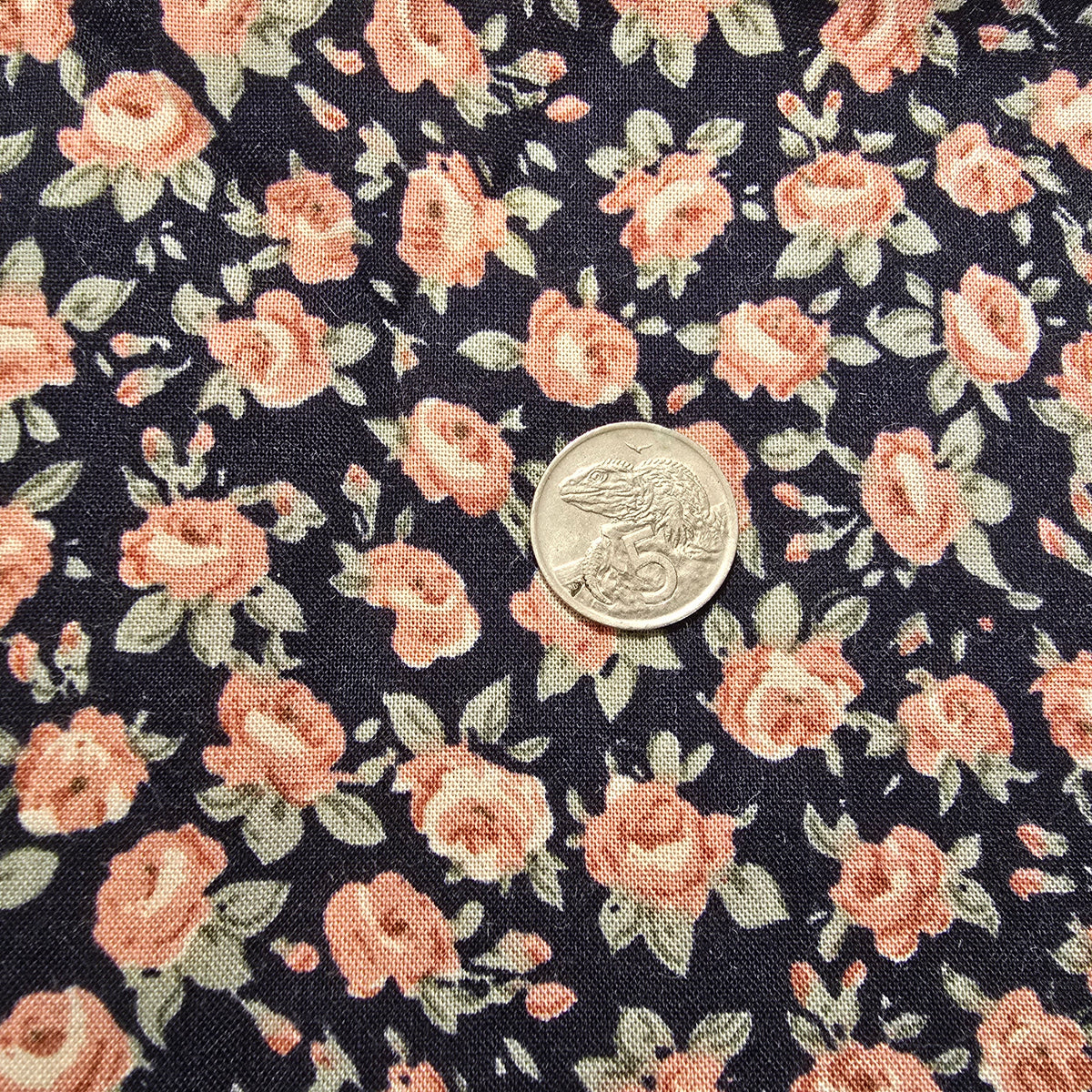 Dainty floral printed rayon - sold by 1/2mtr