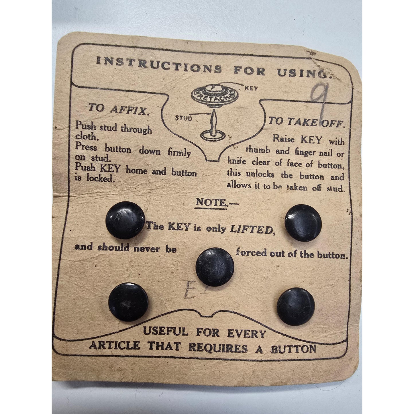 Vintage detachable button -5