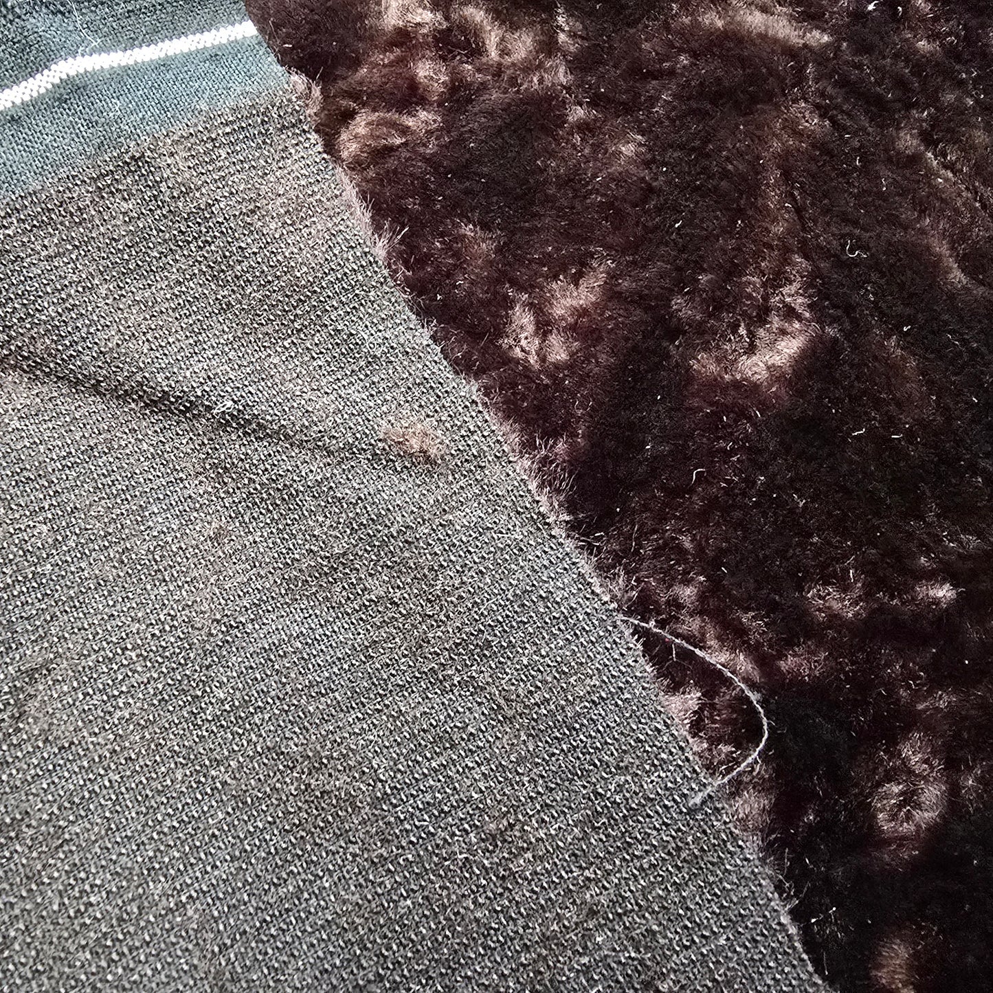 faux fur fabric - chocolate - sold by 1.50mtrs