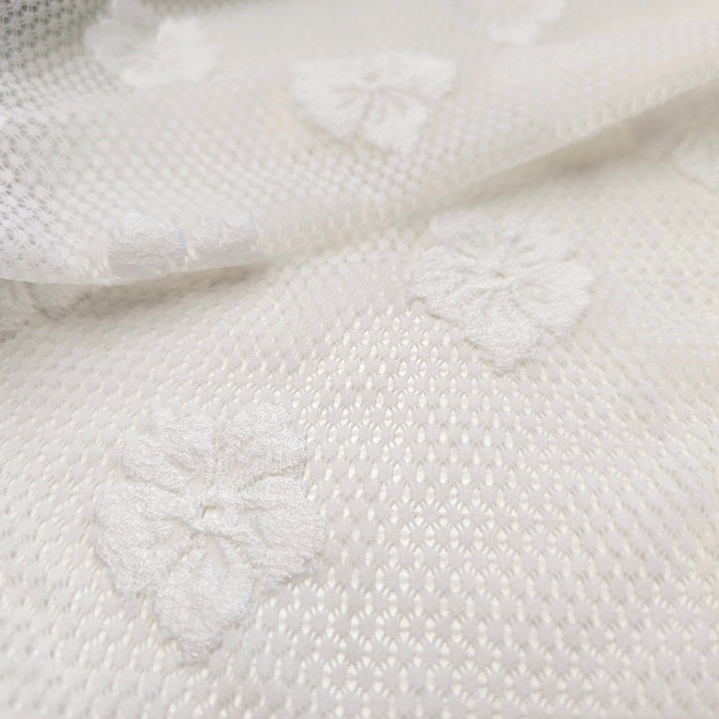 Floral embroidered stretch lace - 1.50mtrs