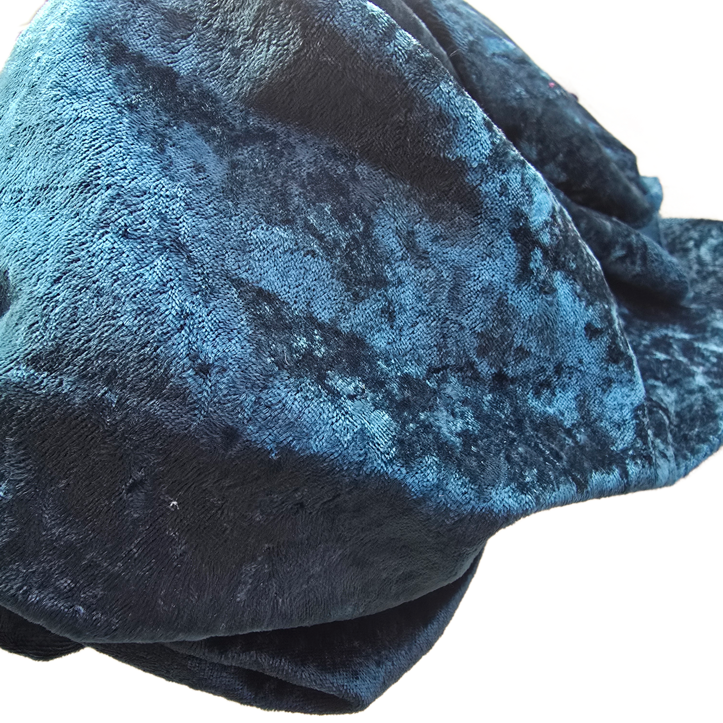 Teal navy -stretch panne velvet - 1.20mtrs