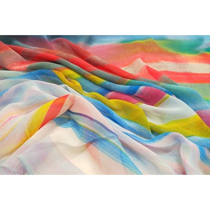Rainbow - printed chiffon