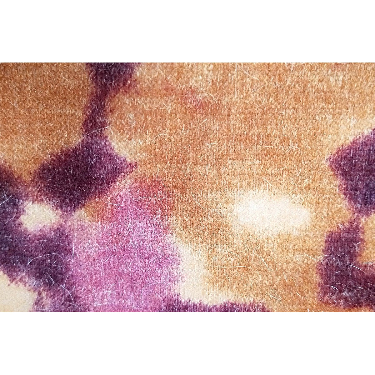 Abstract inspired mohair knit - orange/red wine - sold by 1/2 mtr