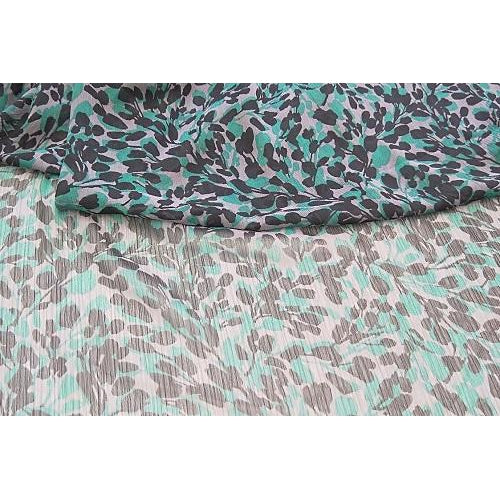 leaf design printed yoryu chiffon
