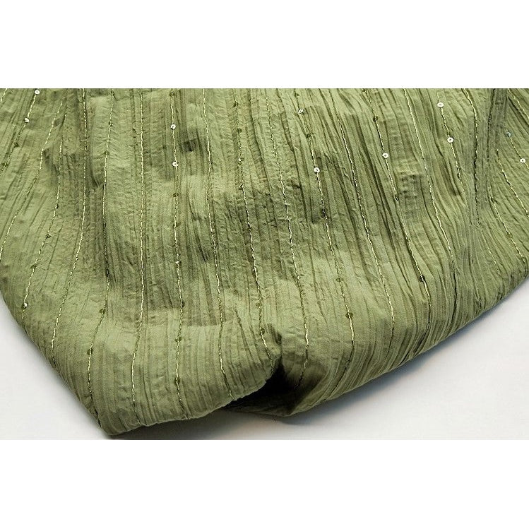 jasmine - crushed sequin cotton/blend fabric - sold by 1.90mtrs