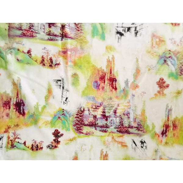 landscape - printed cotton lawn - sold by 1/2mtr