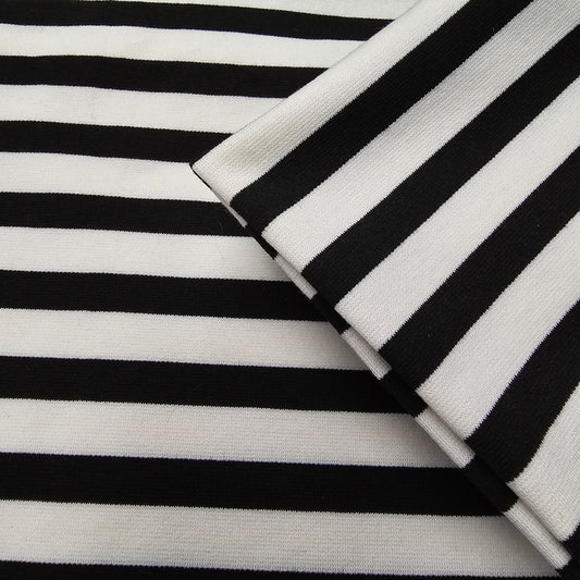 1cm wide Striped ponte - sold by 1/2mtr