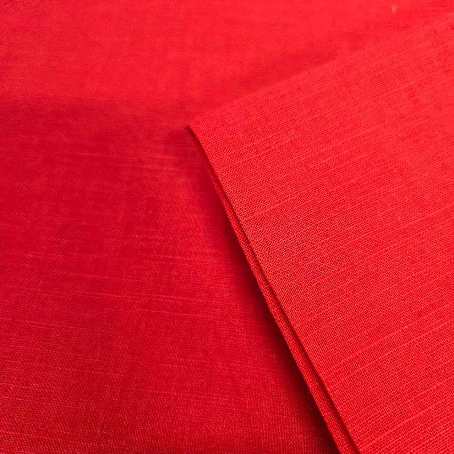 Indi red - woven cotton/linen fabric - sold by 1/2mtr