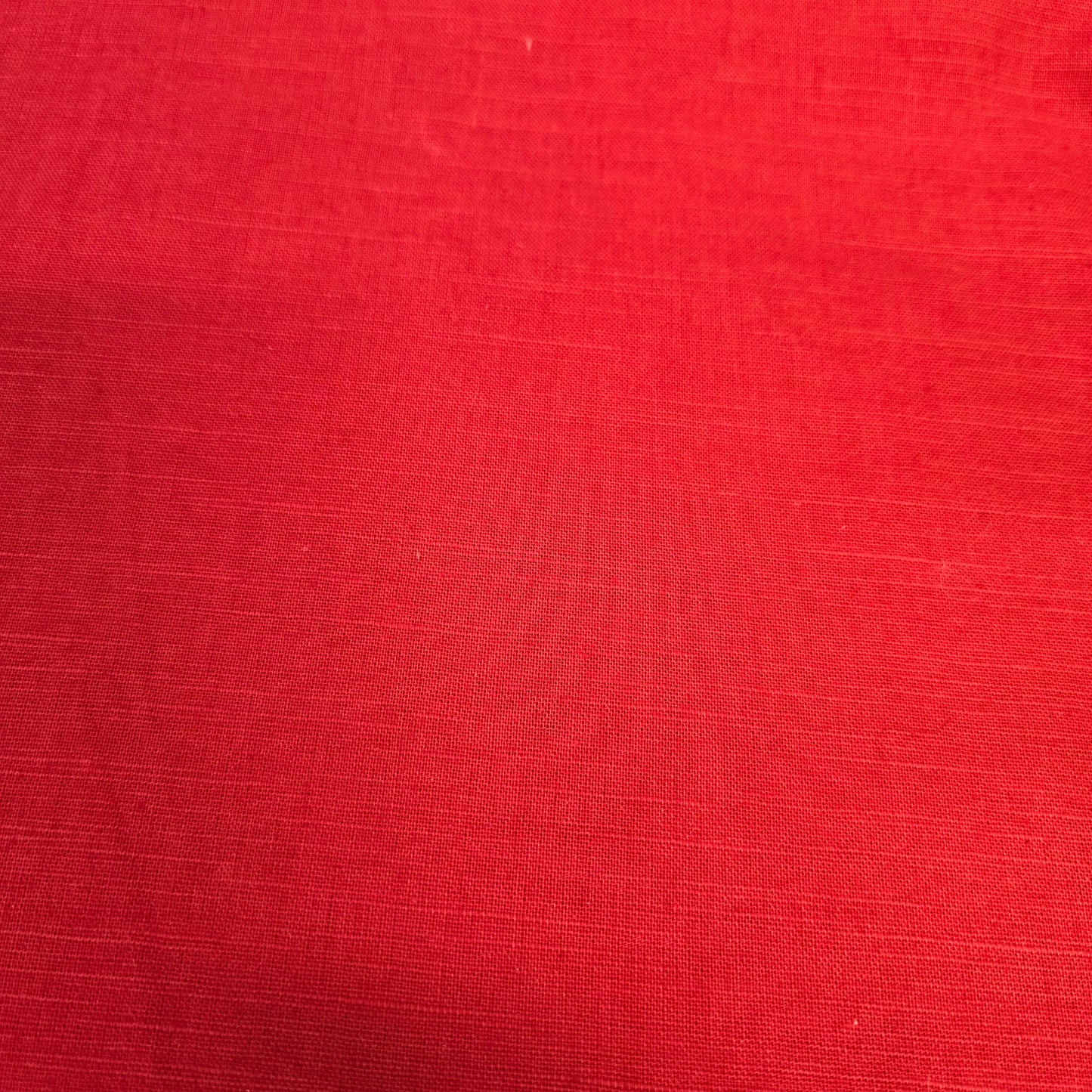 Indi red - woven cotton/linen fabric - sold by 1/2mtr