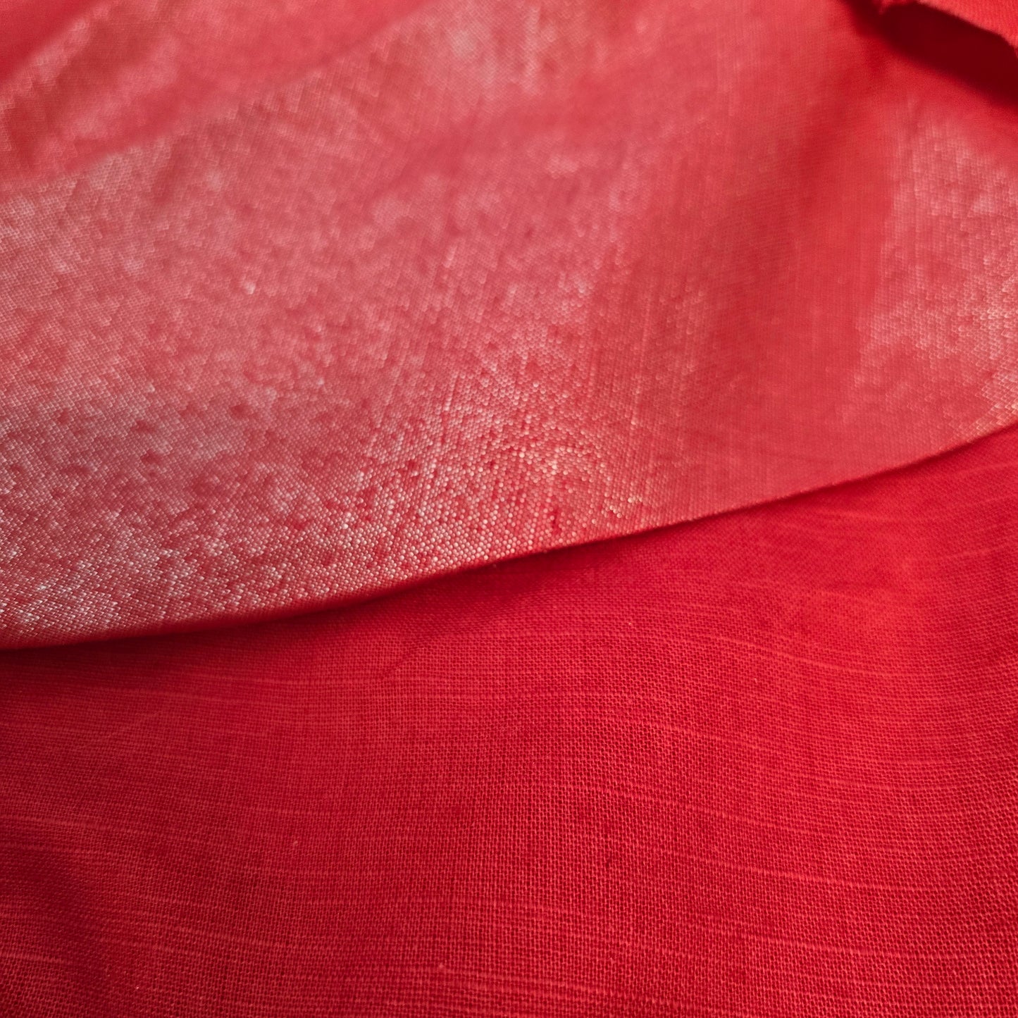 Indi red - woven cotton/linen fabric - sold by 1/2mtr