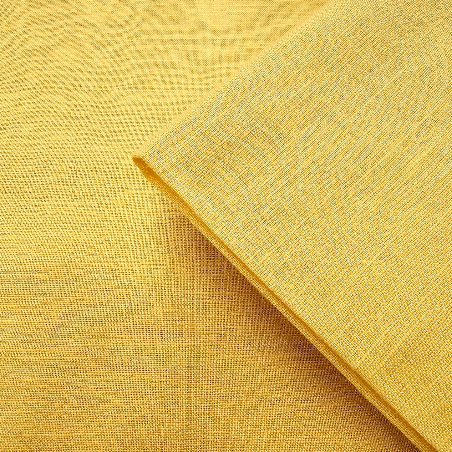Indi lemon - woven cotton/linen shimmer - sold by 1/2mtr